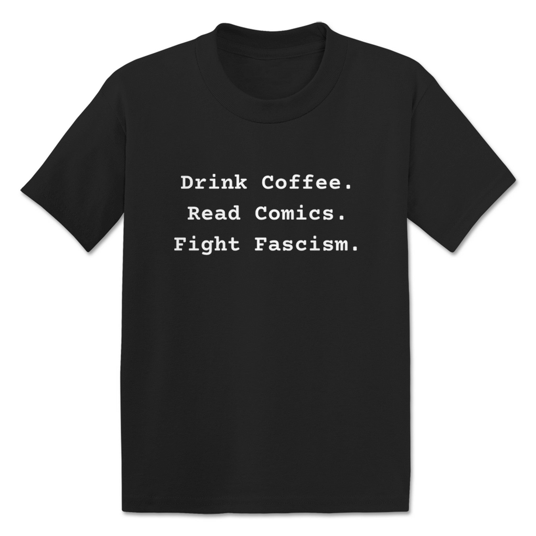 Activist Apparel Coffee Comics Fascism Toddler Tee Black