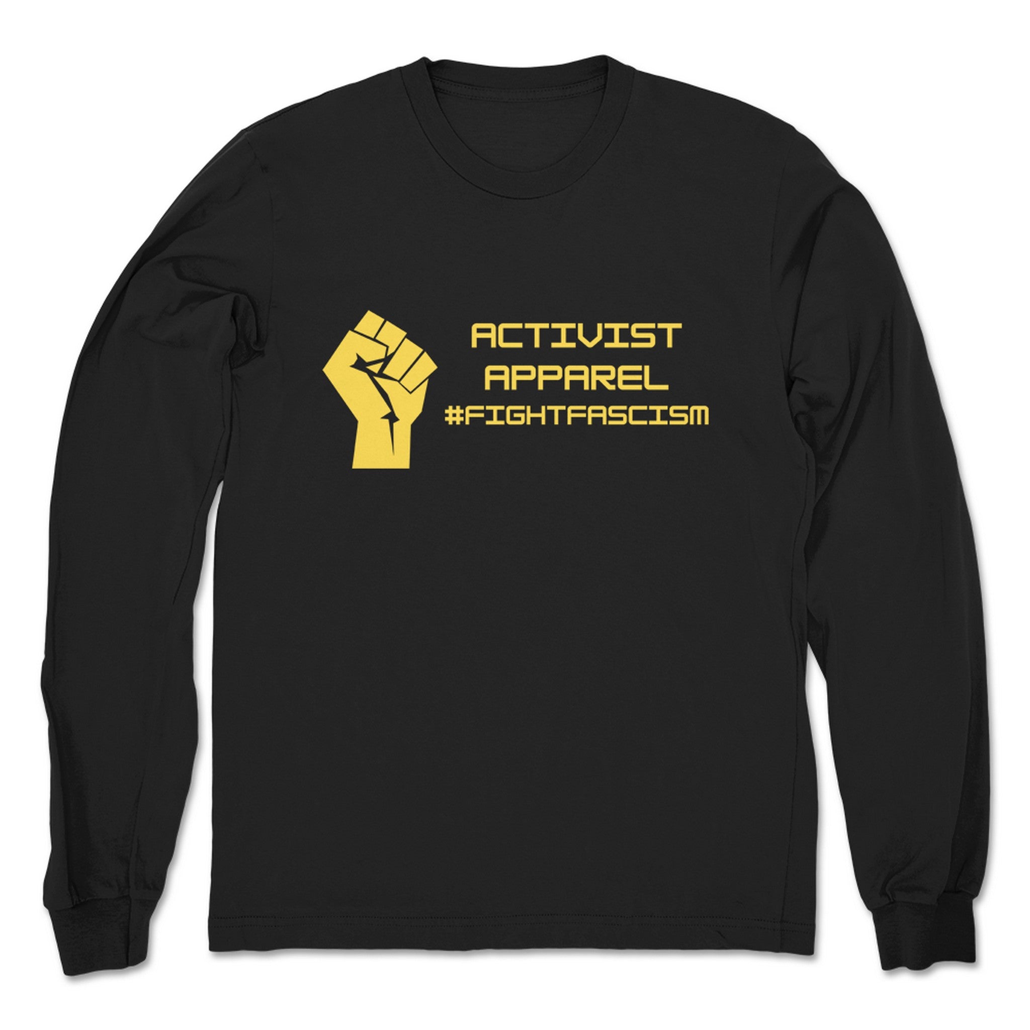 Activist Apparel #FightFascism Unisex Long Sleeve Black