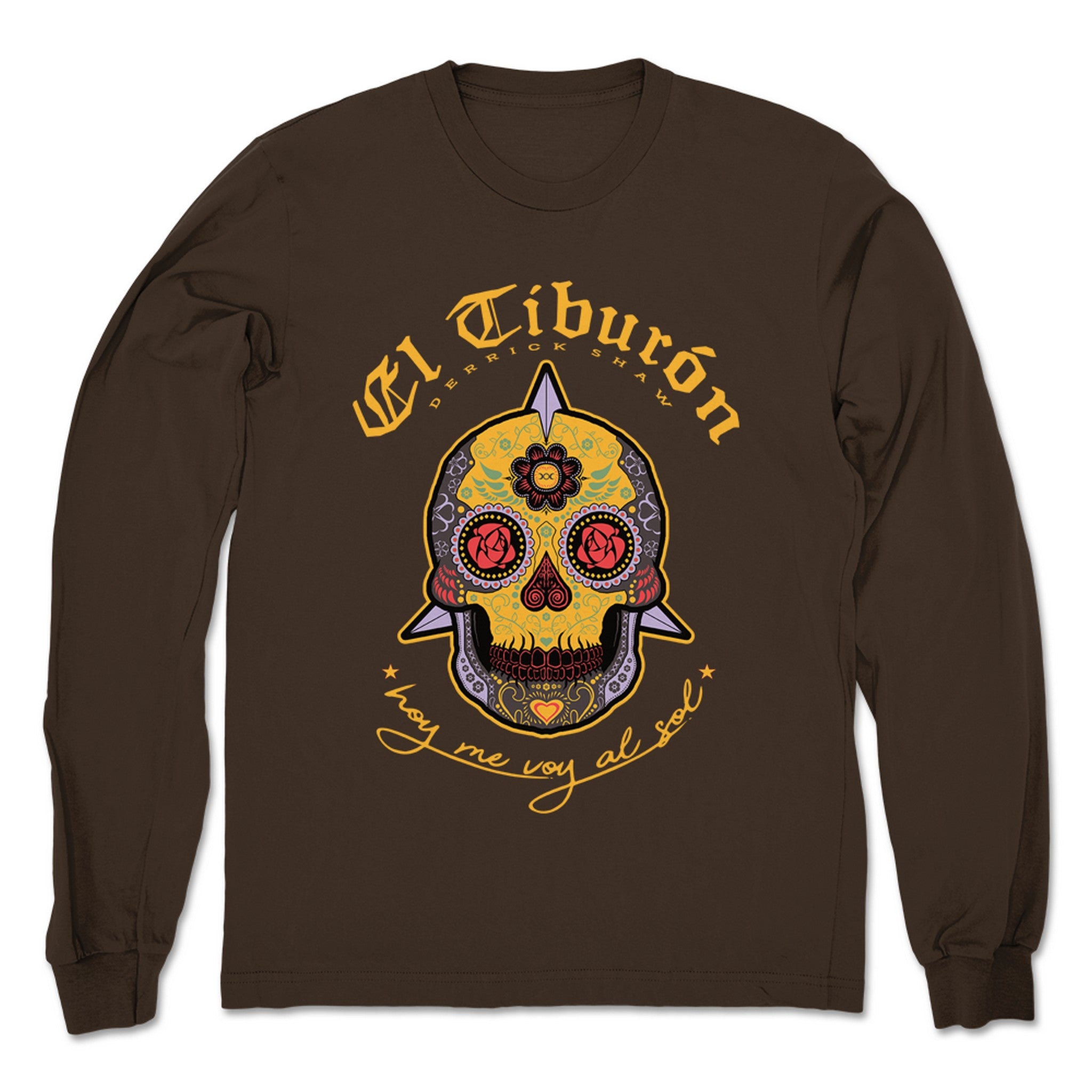 Derrick Shaw Skull Kandy Unisex Long Sleeve Brown