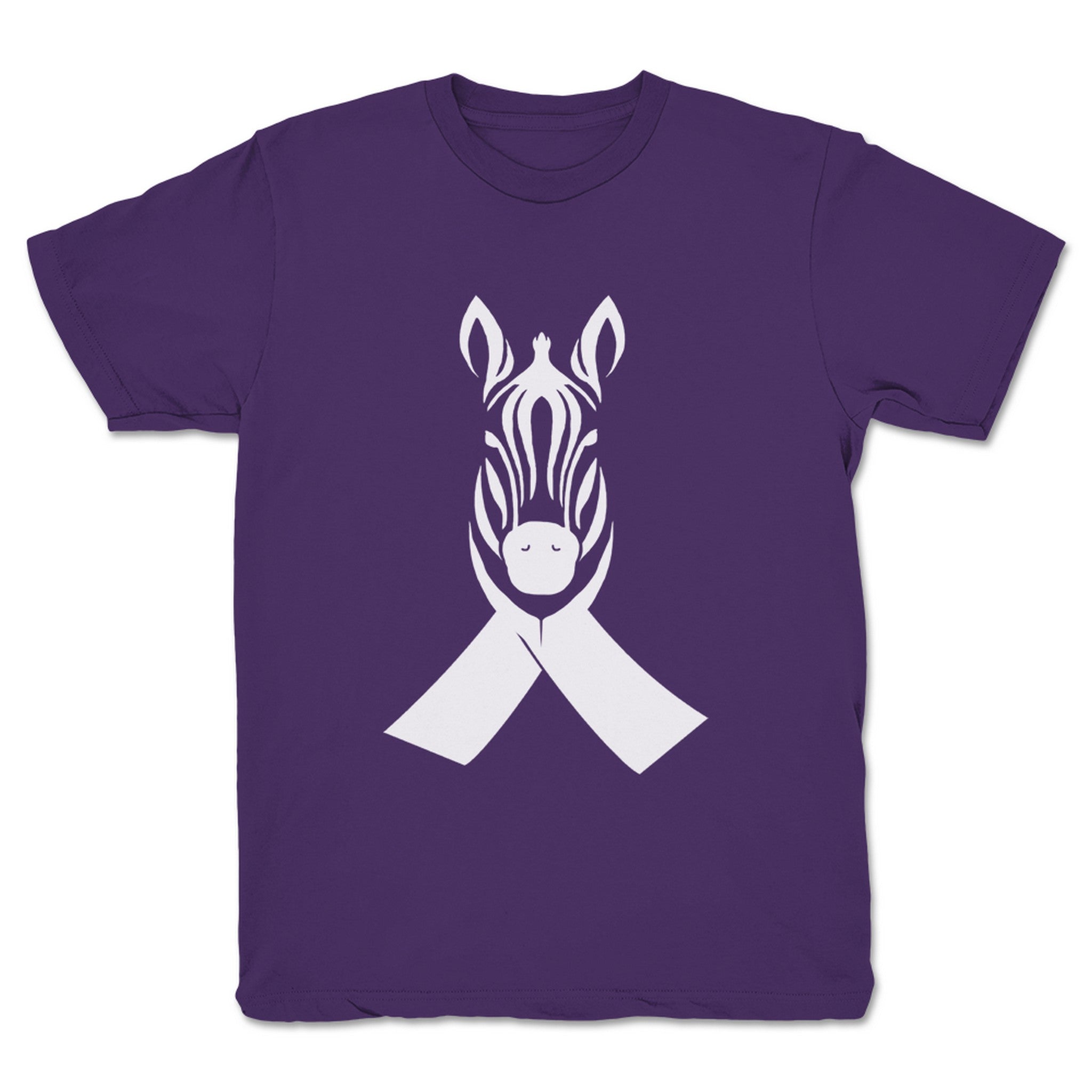 Dustin James Negative Zebra Ribbon Youth Tee Purple