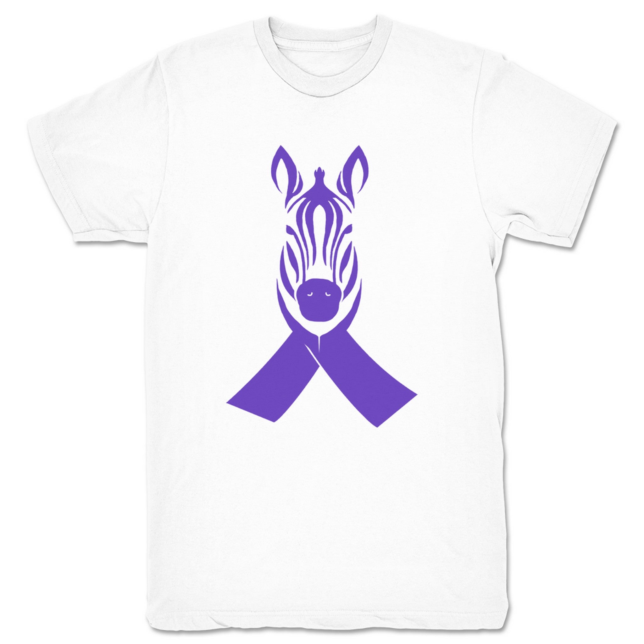 Dustin James Zebra Ribbon Unisex Tee White