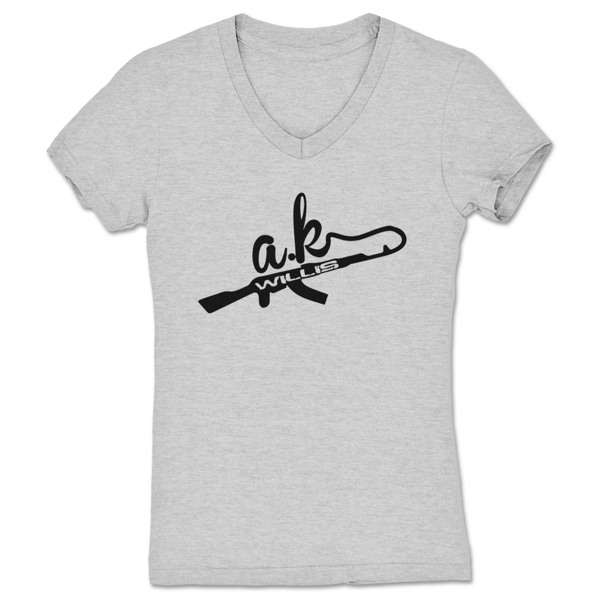 A.K. Willis A.K. Willis Women's V-Neck Heather Grey
