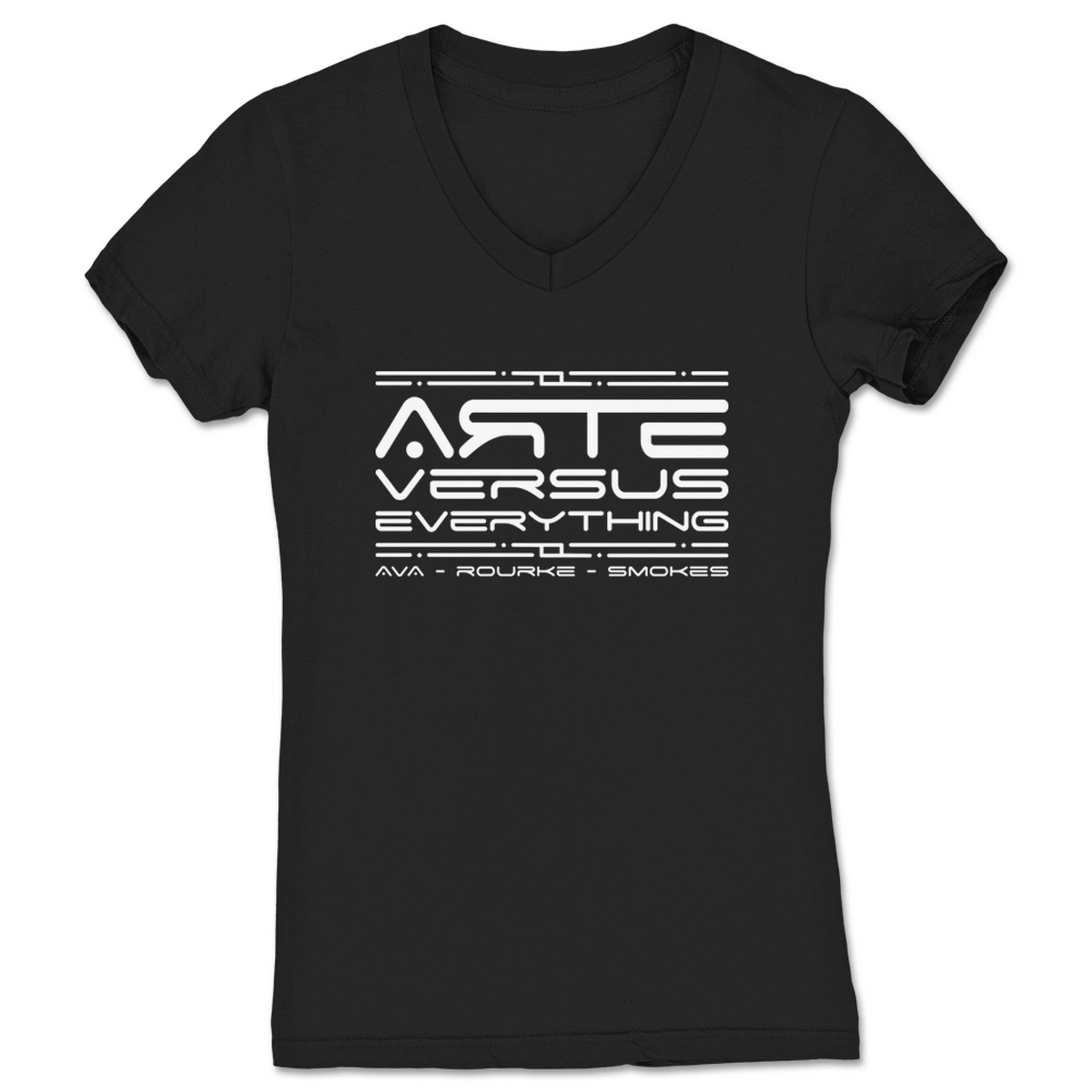 AVA Everett ARTE Vs Everything Women's V-Neck Black