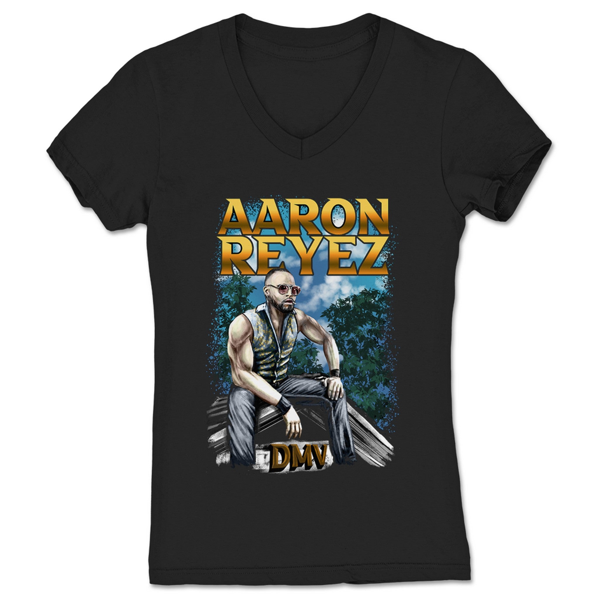 Aaron Reyez King of the DMV Women's V-Neck Black