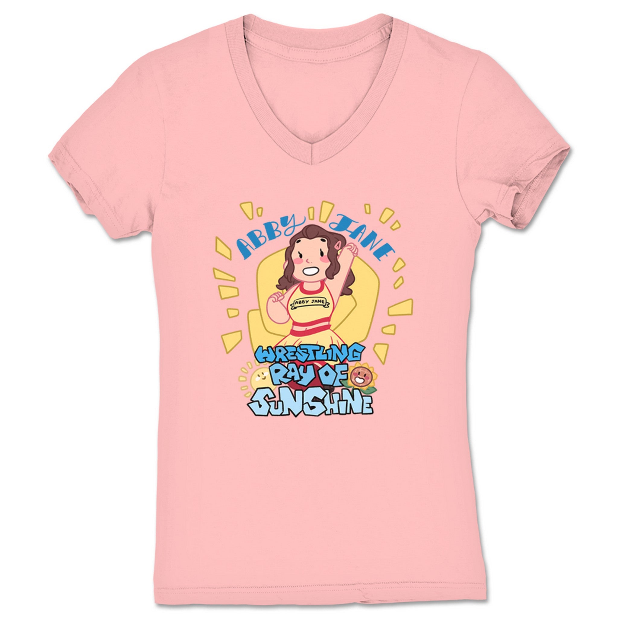 Abby Jane Wrestling Sunshine Women's V-Neck Pink