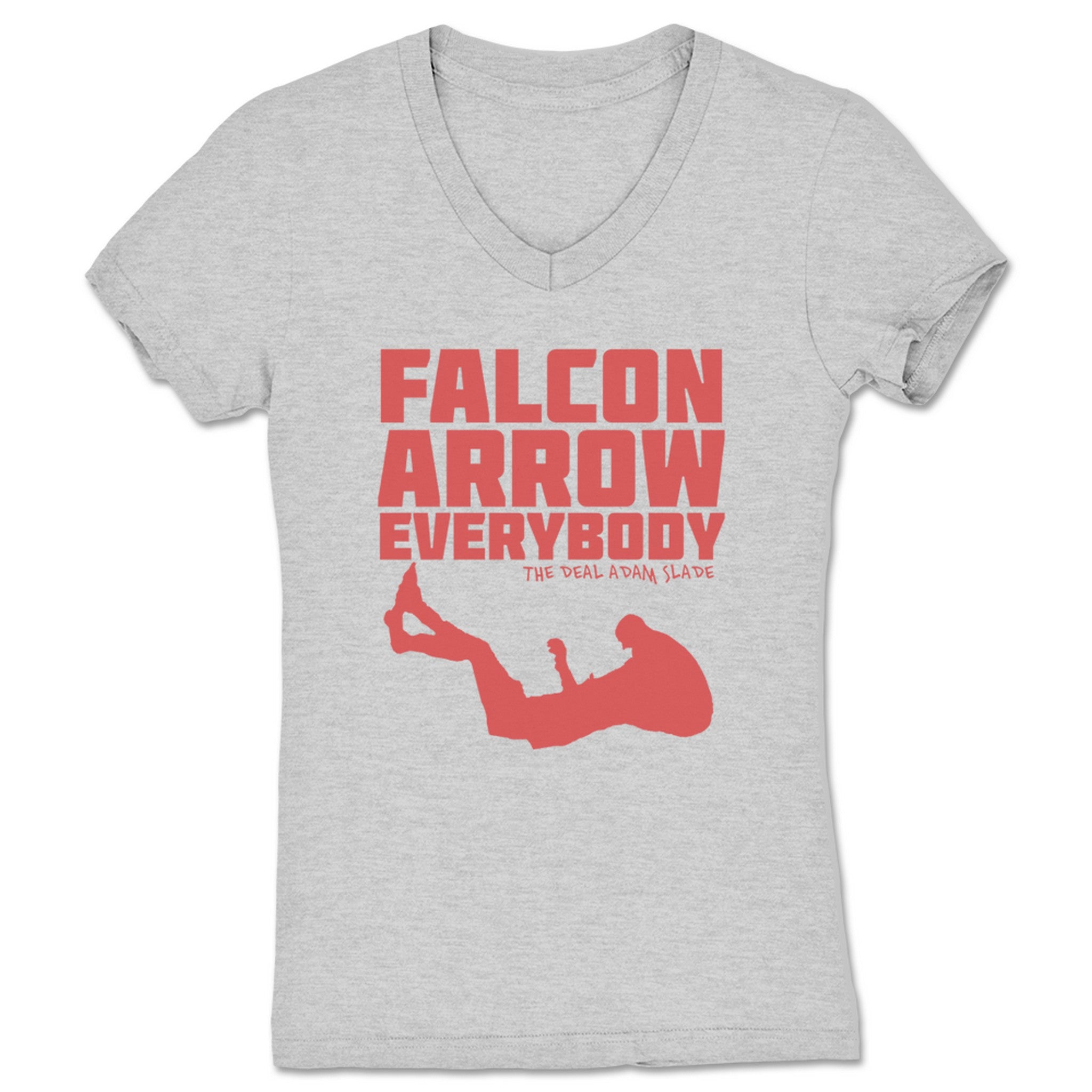 Adam Slade Falcon Arrow Everybody Women's V-Neck Heather Grey