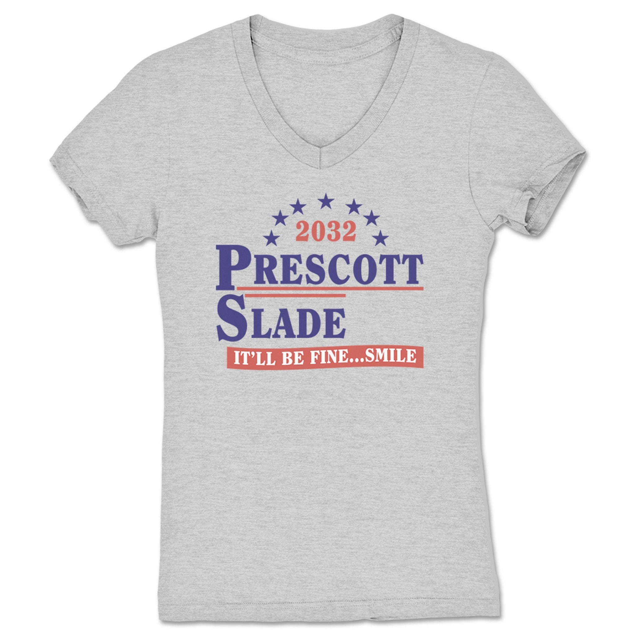 Adam Slade Vote Lost Boys 2032 Women's V-Neck Heather Grey