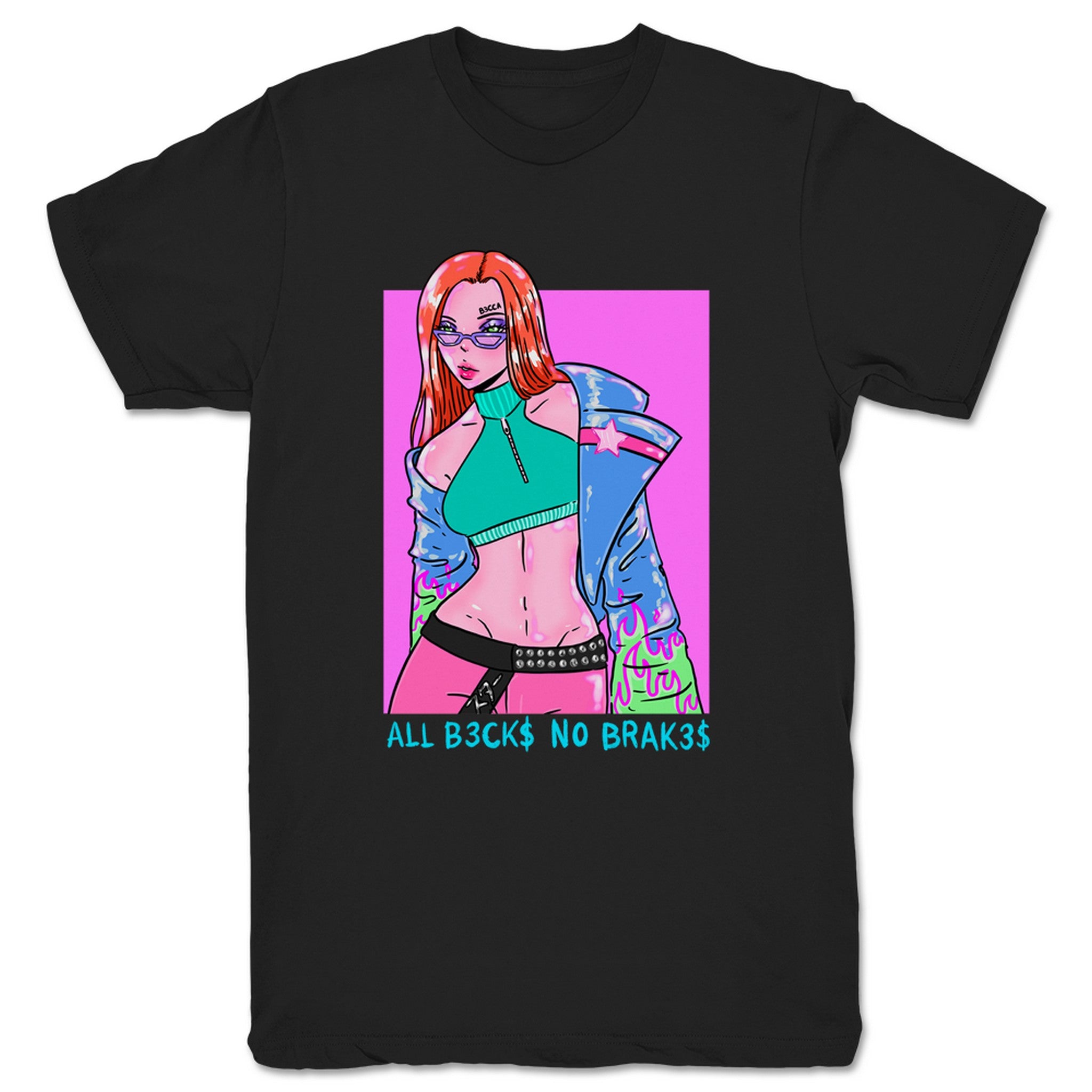 B3CCA ALL B3CK$ NO BRAK3$ Unisex Tee Black