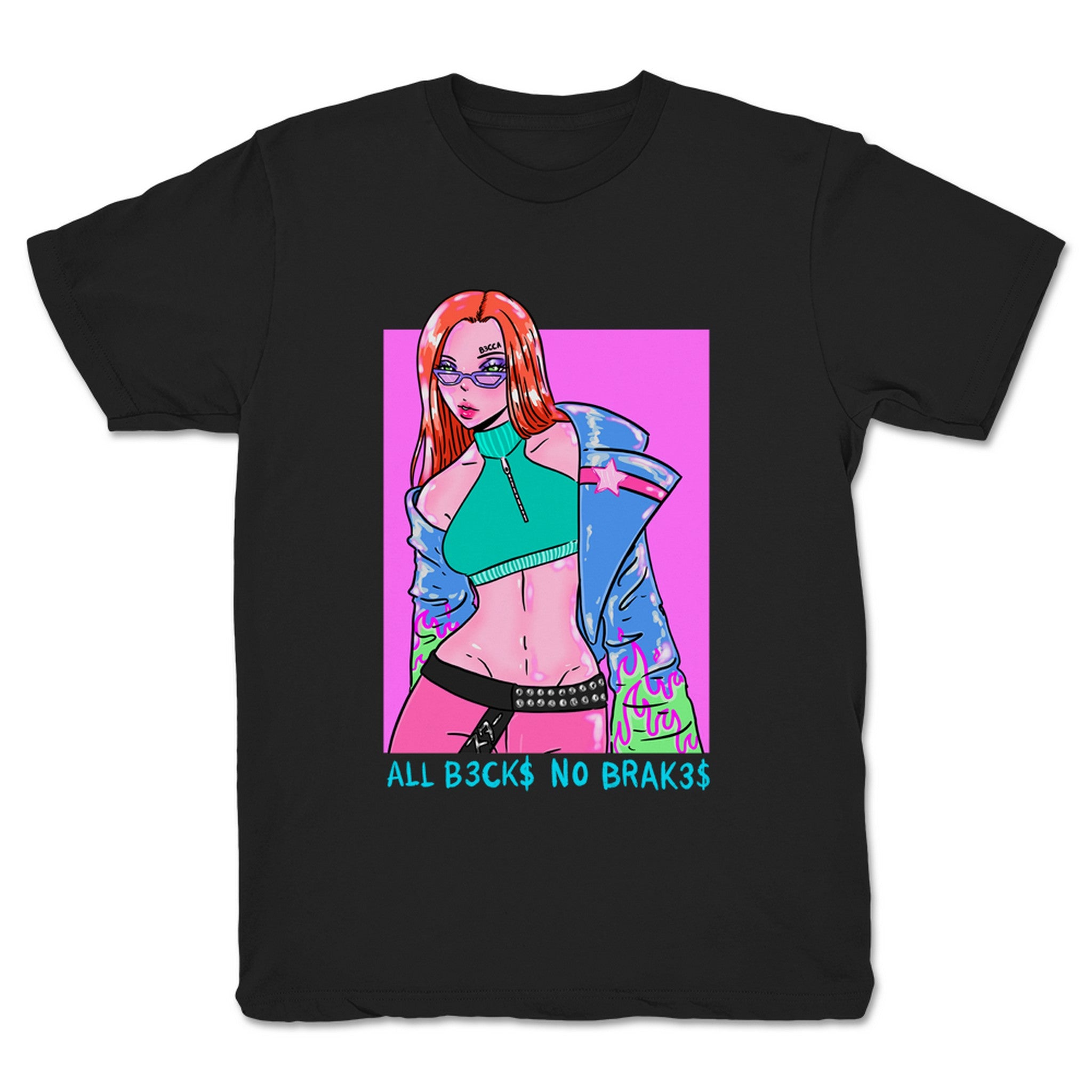 B3CCA ALL B3CK$ NO BRAK3$ Youth Tee Black