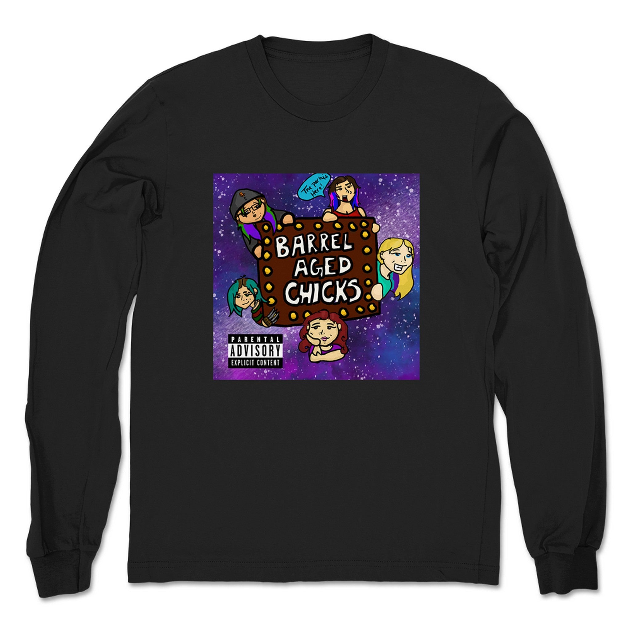 Barrel Aged Flicks Podcast Barrel Aged Chicks Season 1 Unisex Long Sleeve Black