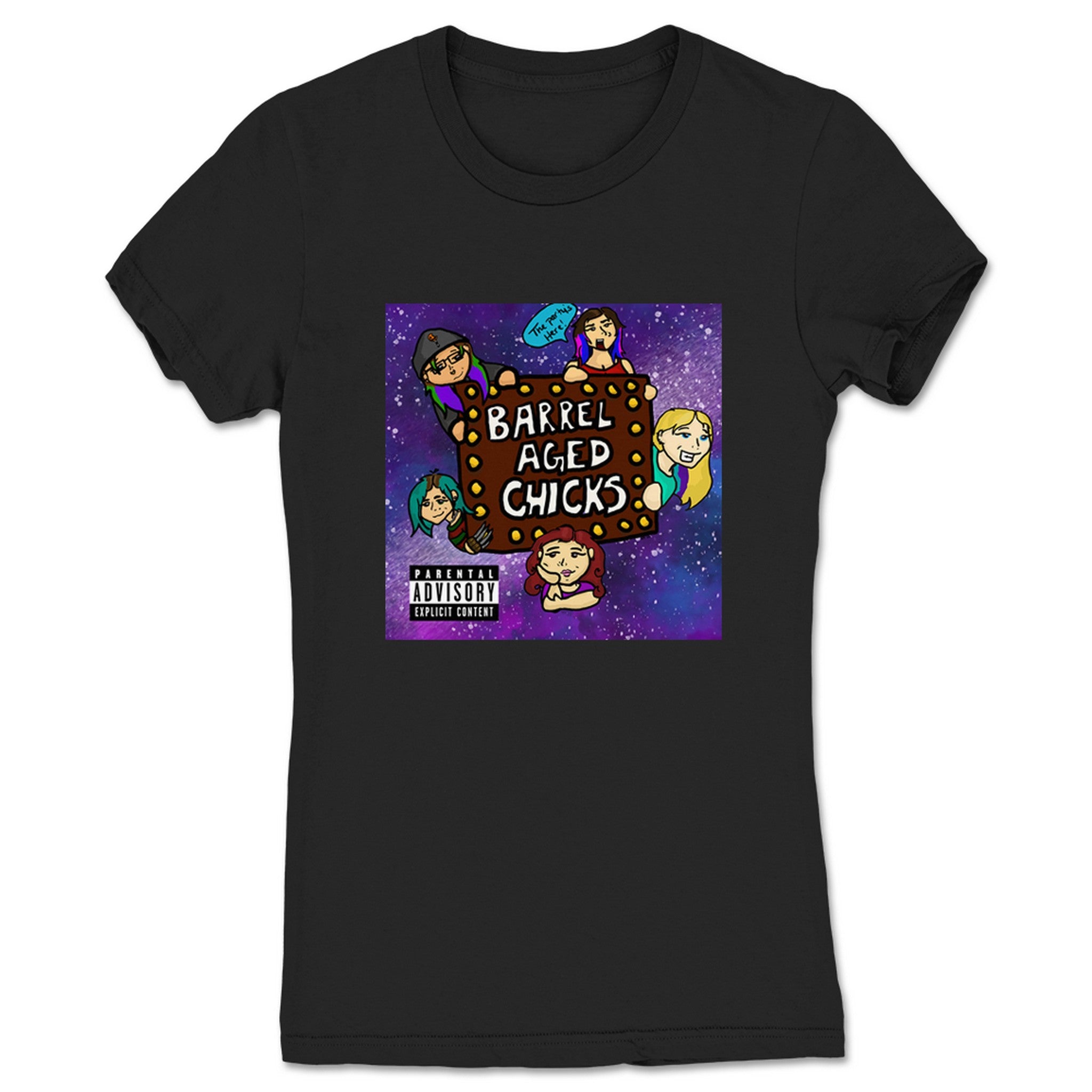Barrel Aged Flicks Podcast Barrel Aged Chicks Season 1 Women's Tee Black