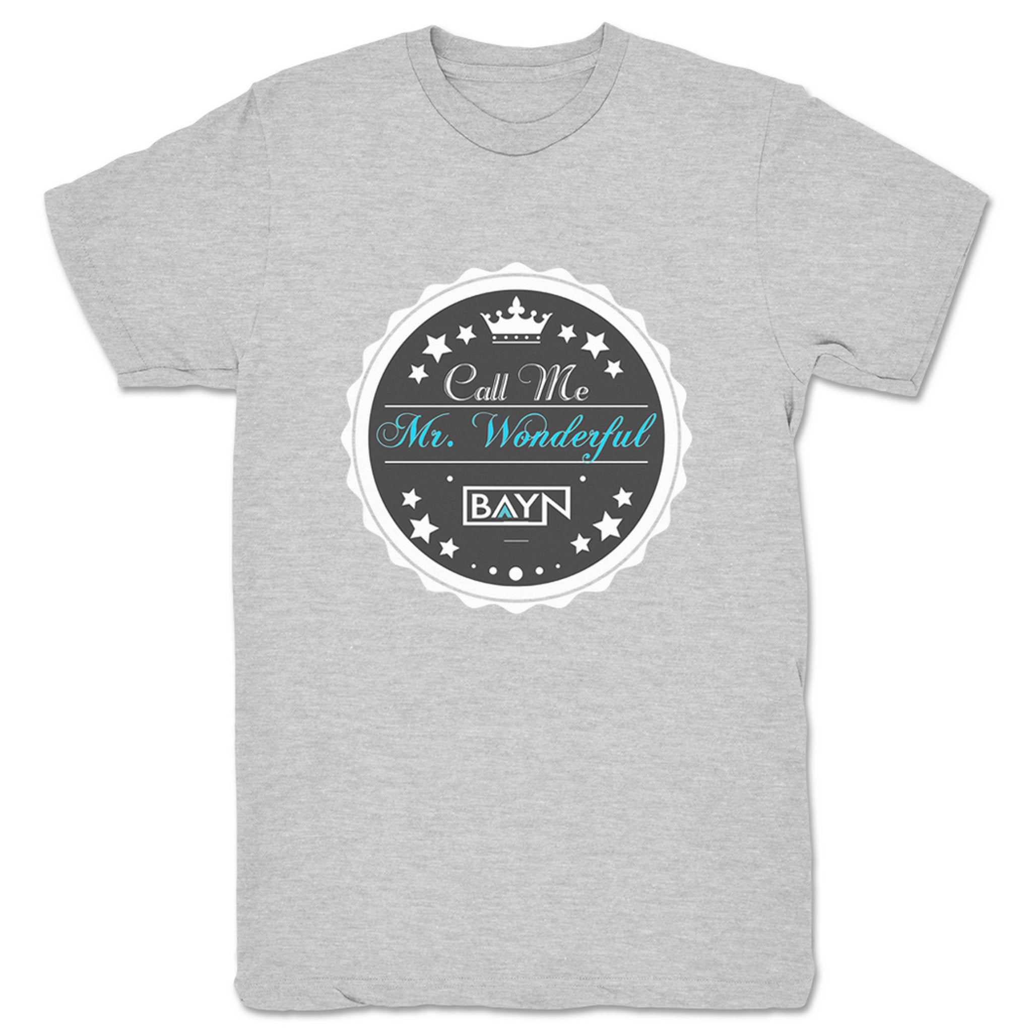Bayn Mr. Wonderful Unisex Tee Heather Grey