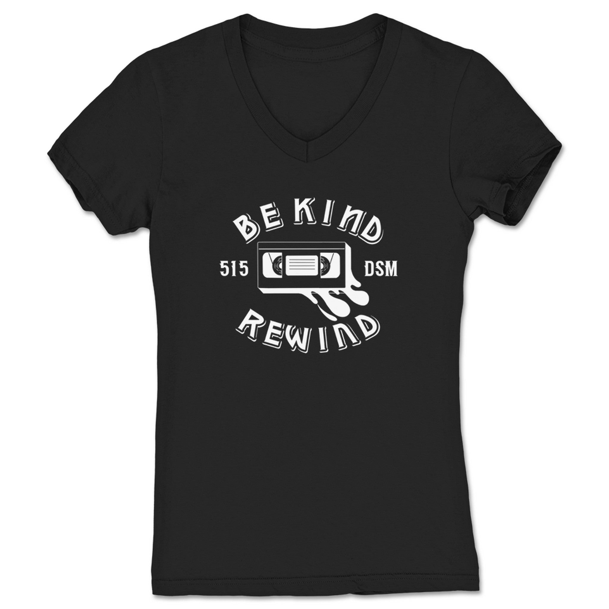 BeKindRewind515 BeKindRewind Des Moines Women's V-Neck Black