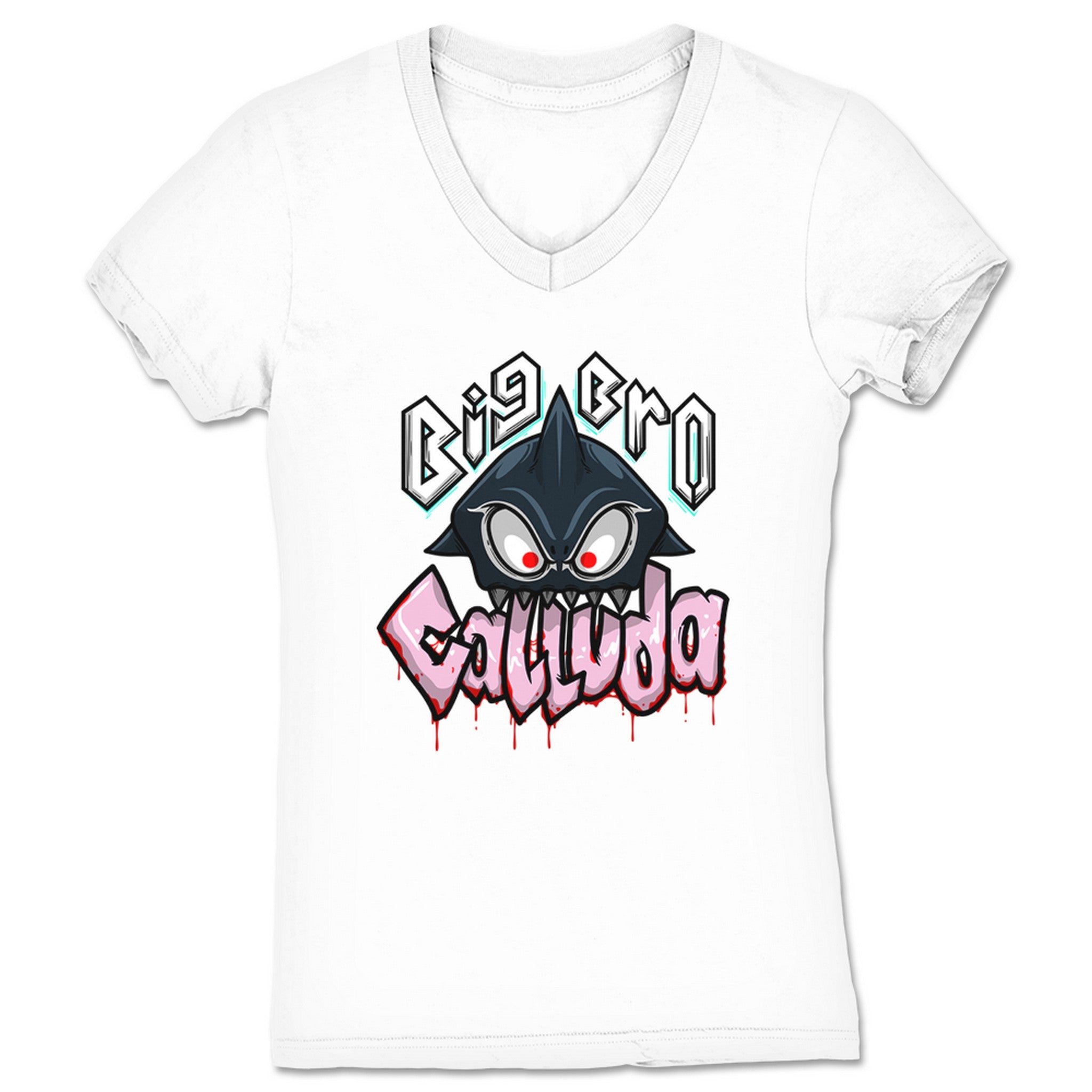 Big Bro Calluda Killer Whale Calluda Women's V-Neck White