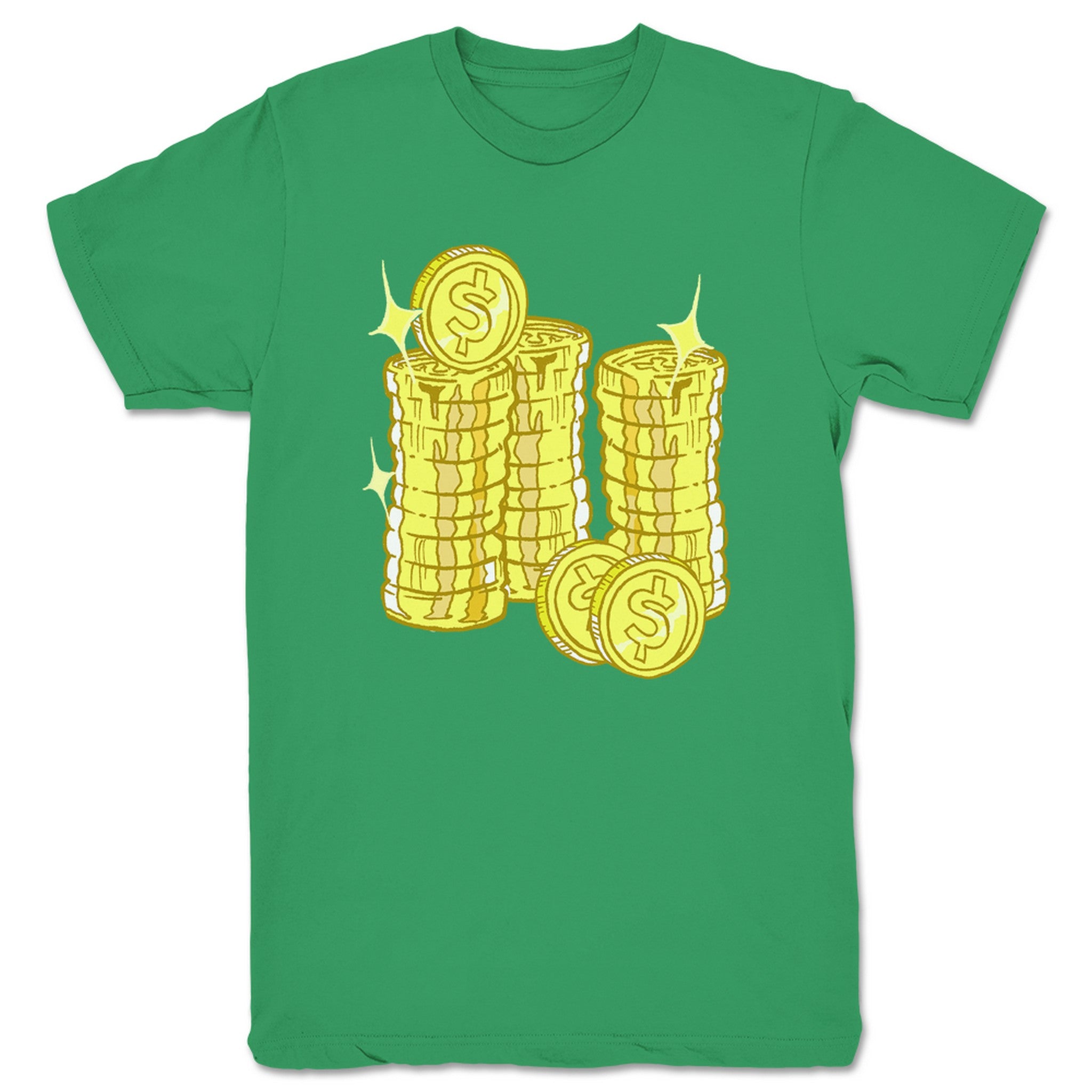 Big Money Big Money Coins Unisex Tee Kelly Green