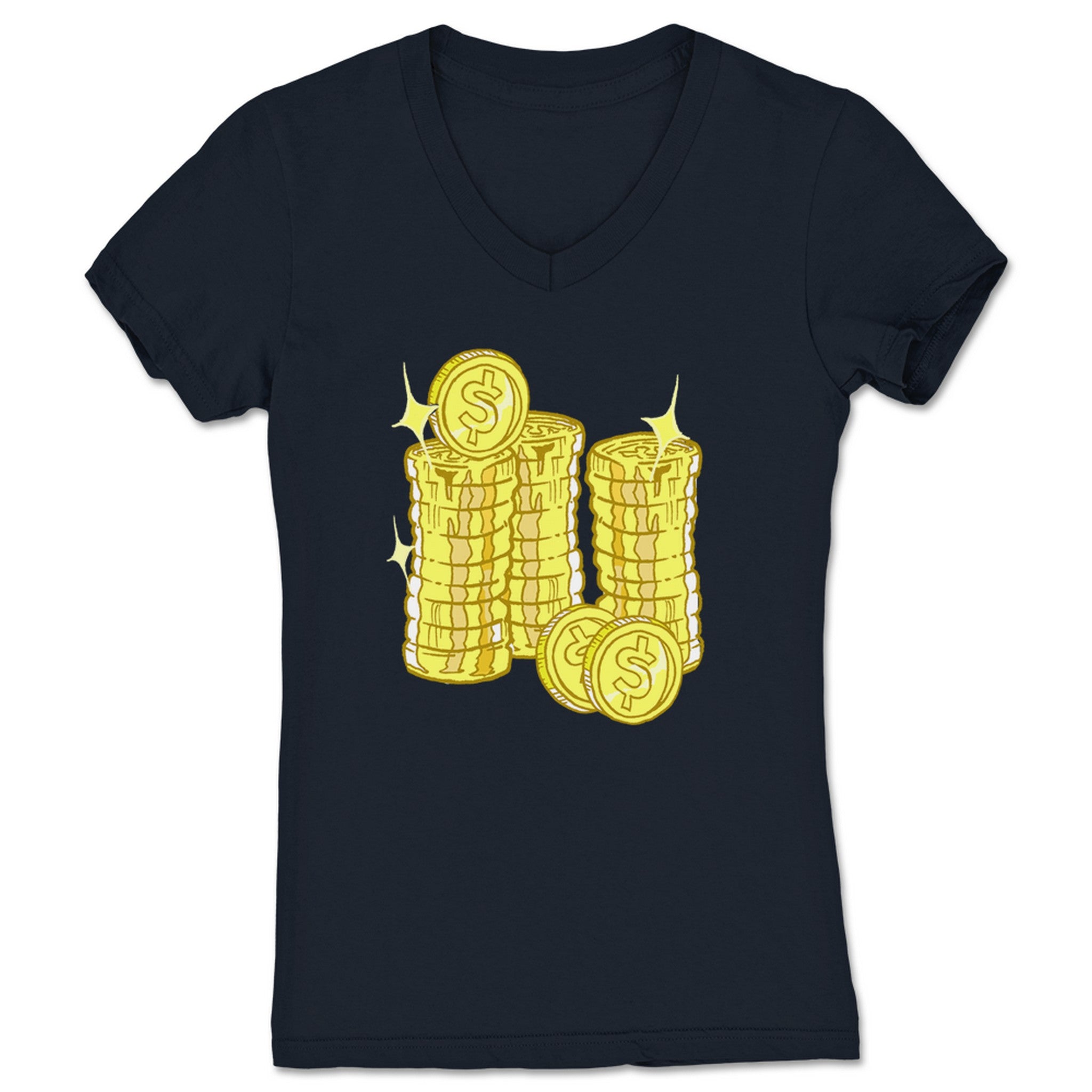Big Money Big Money Coins Women's V-Neck Navy