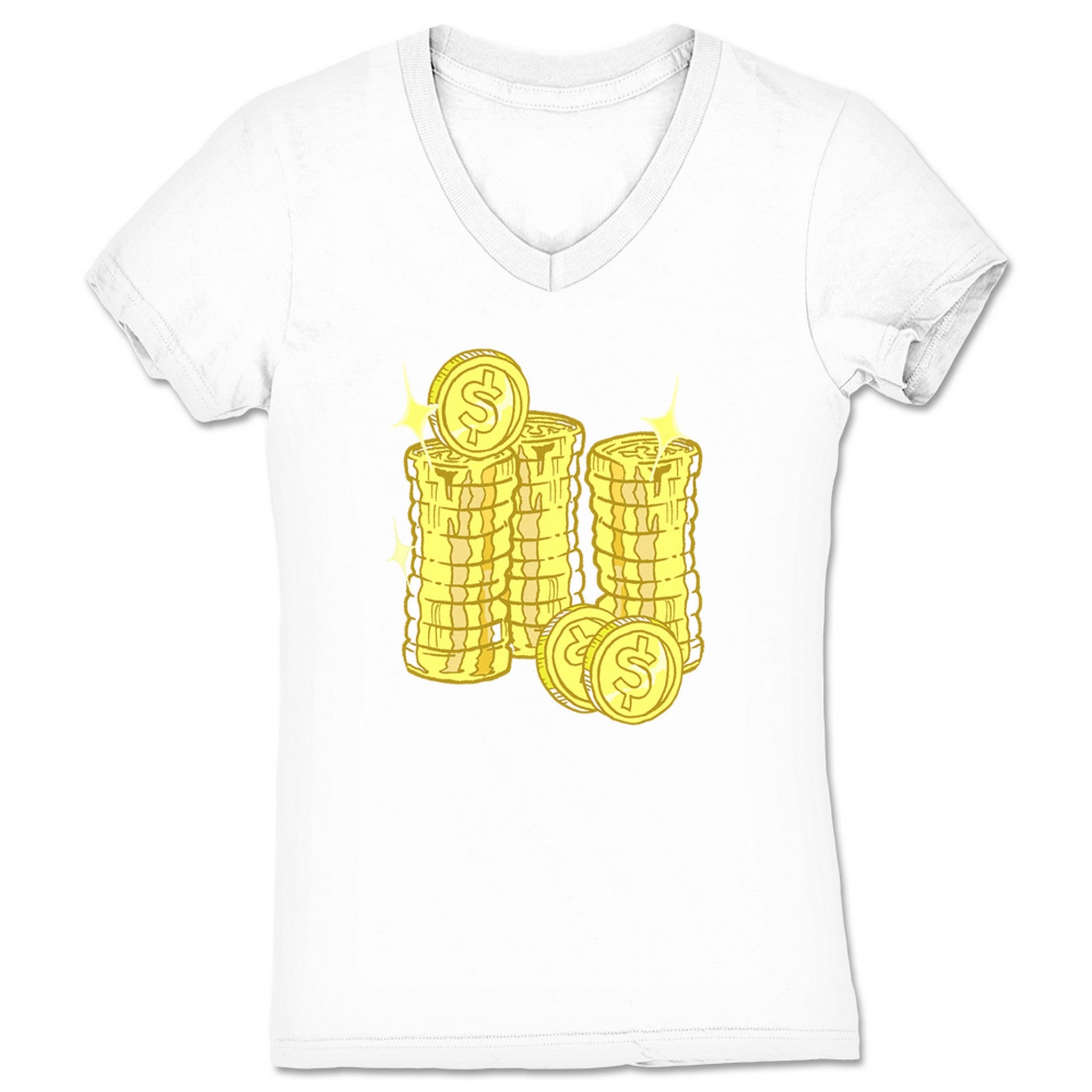 Big Money Big Money Coins Women's V-Neck White