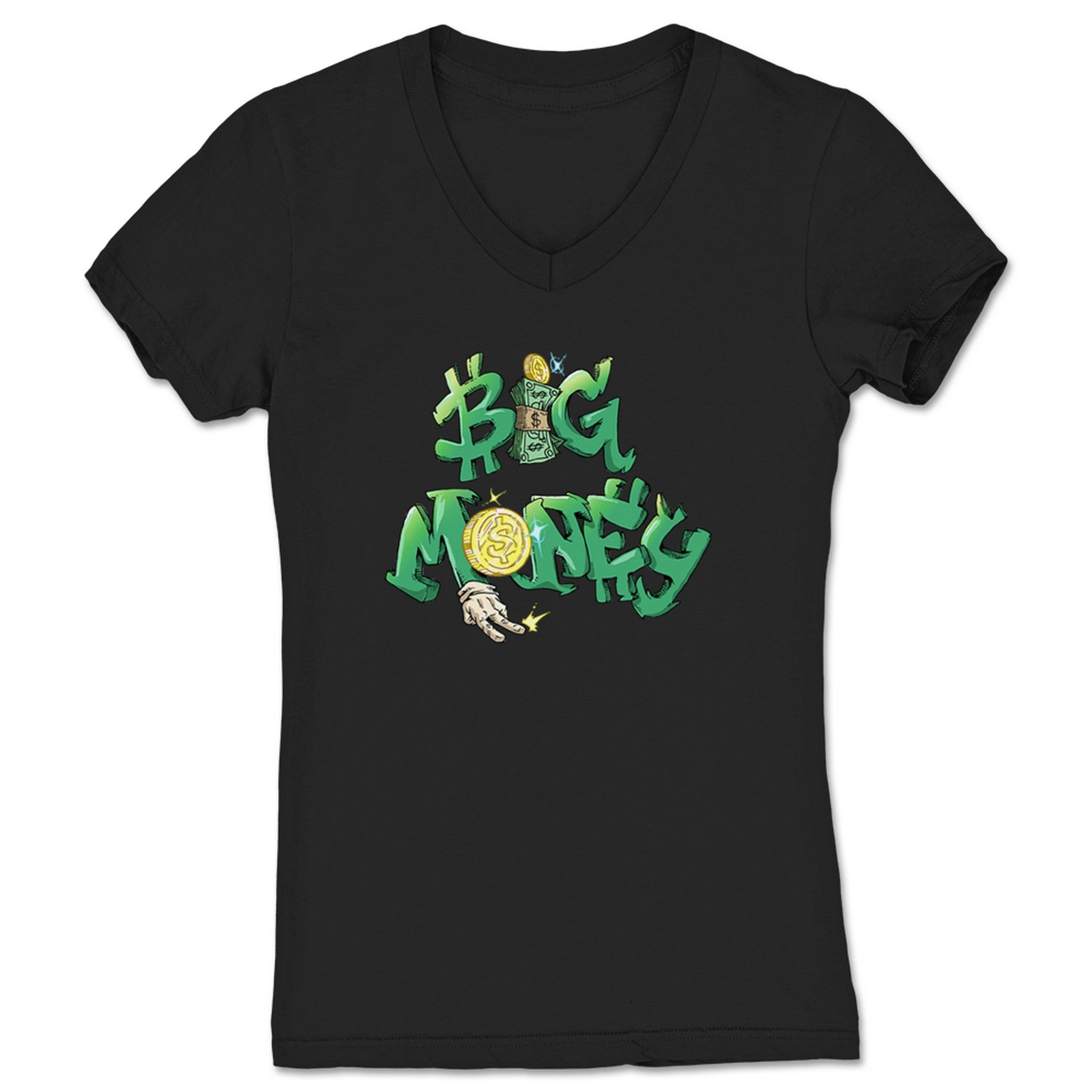 Big Money Big Money Logo Women's V-Neck Black