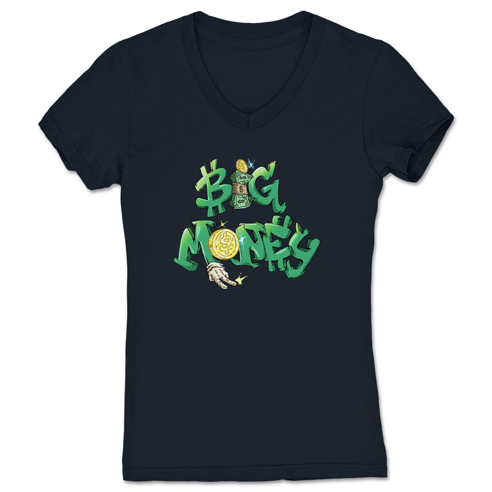 Big Money Big Money Logo Women's V-Neck Navy