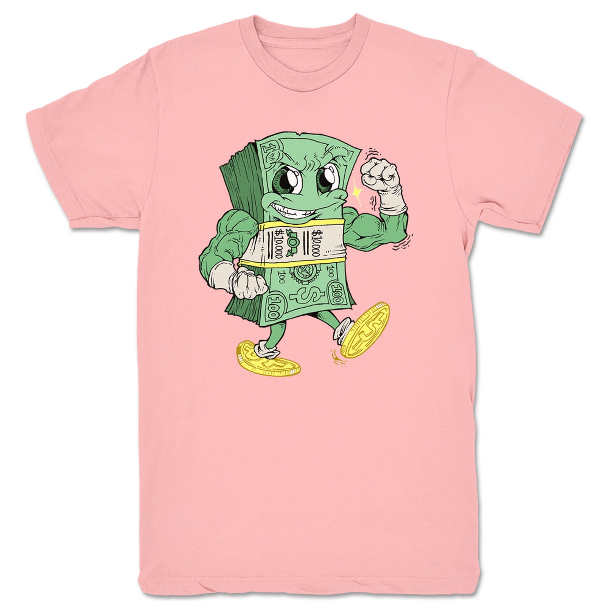 Big Money Money Man Unisex Tee Pink