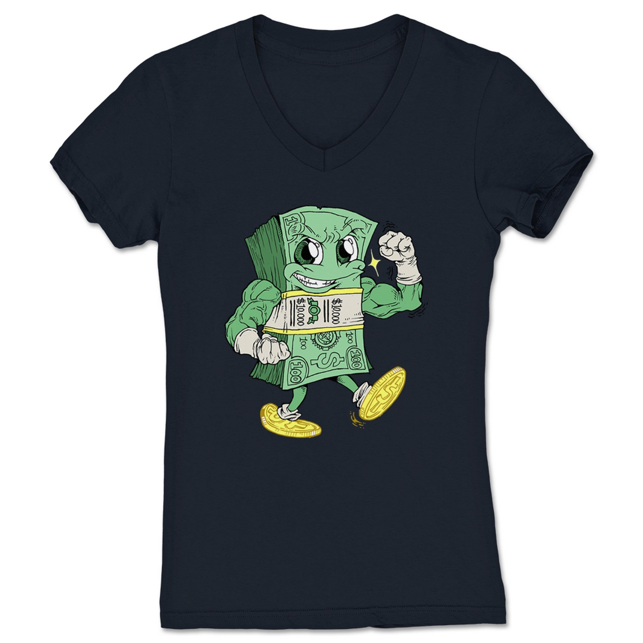 Big Money Money Man Women's V-Neck Navy
