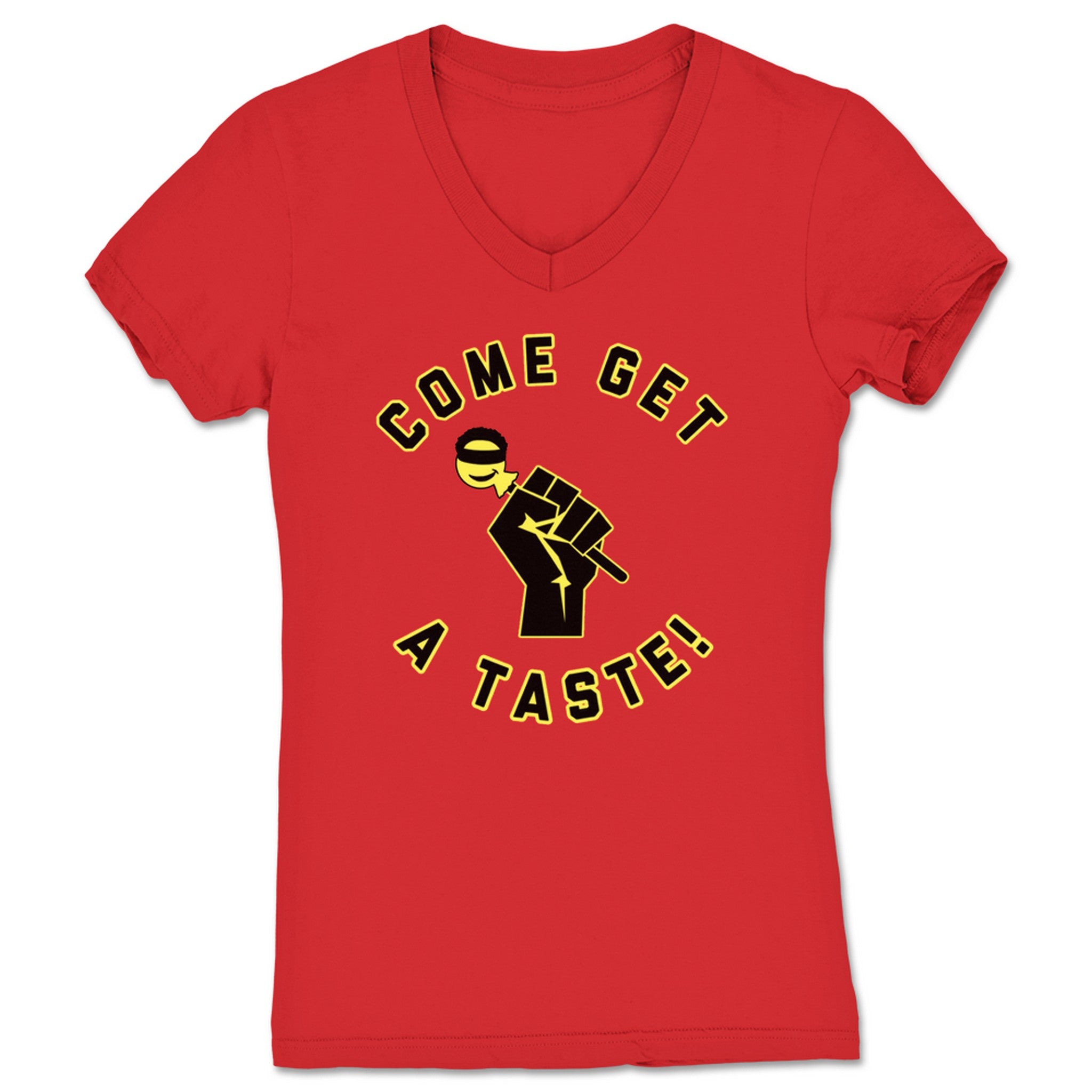 Big Perc' Come Get a Taste Women's V-Neck Red