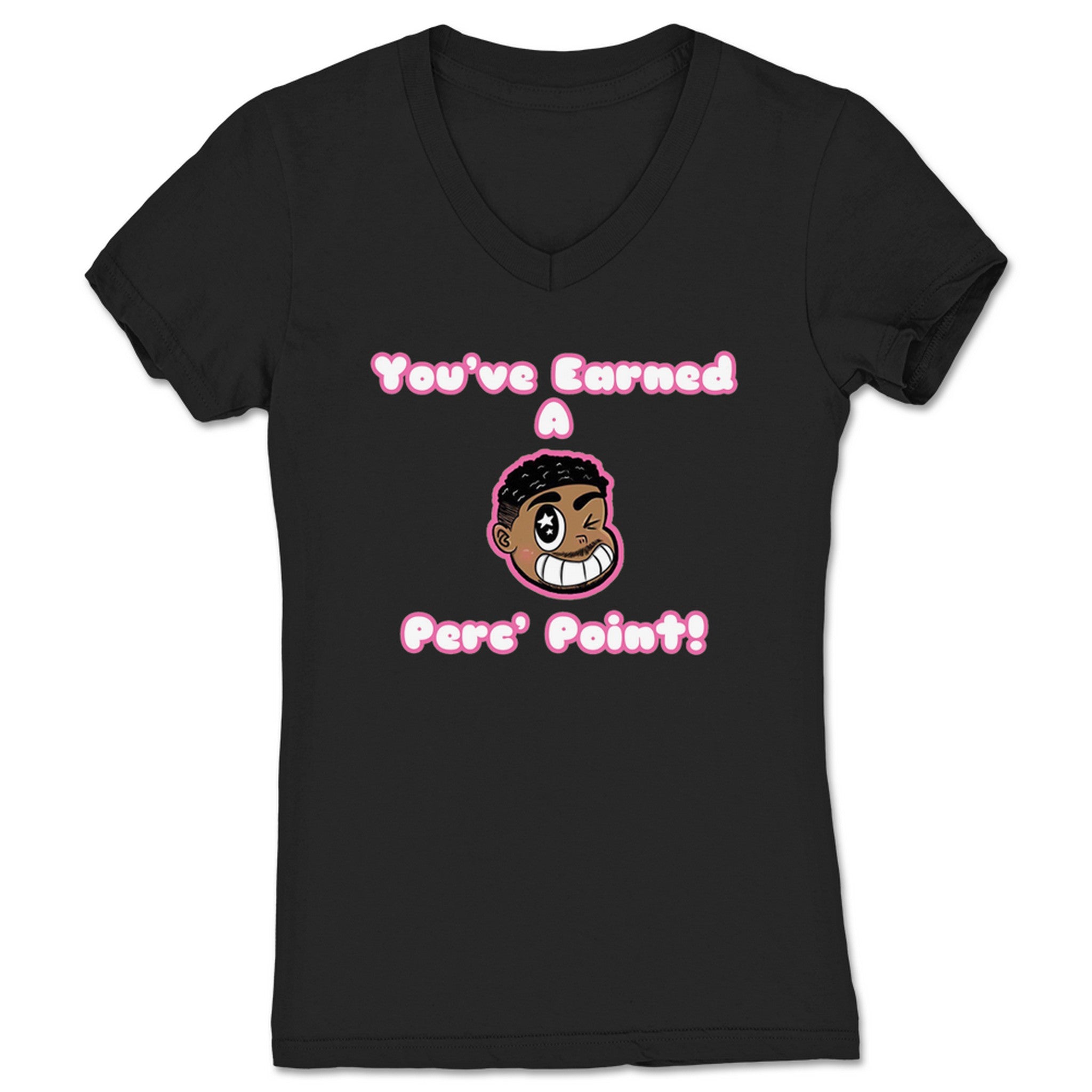 Big Perc' Perc' Point Women's V-Neck Black