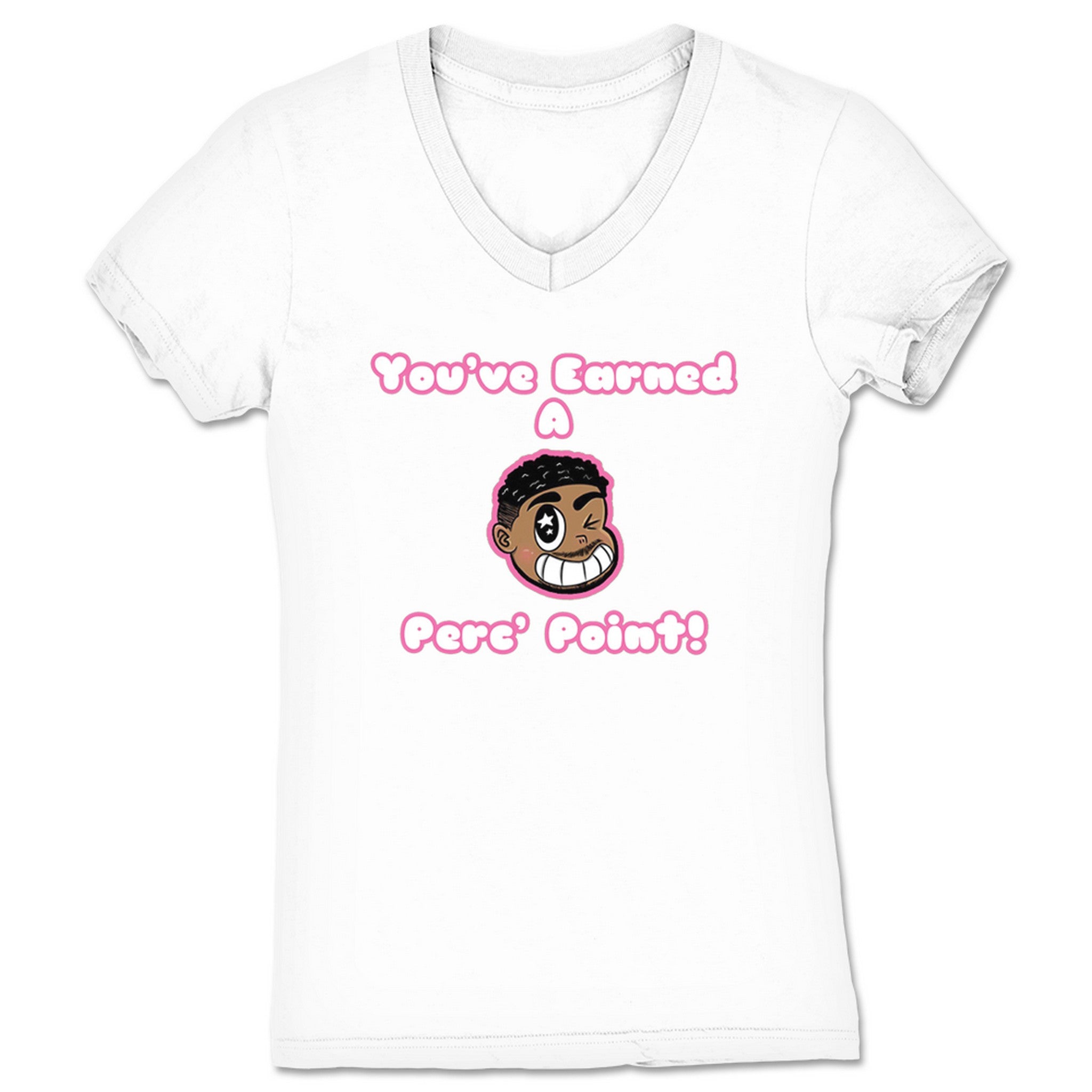 Big Perc' Perc' Point Women's V-Neck White