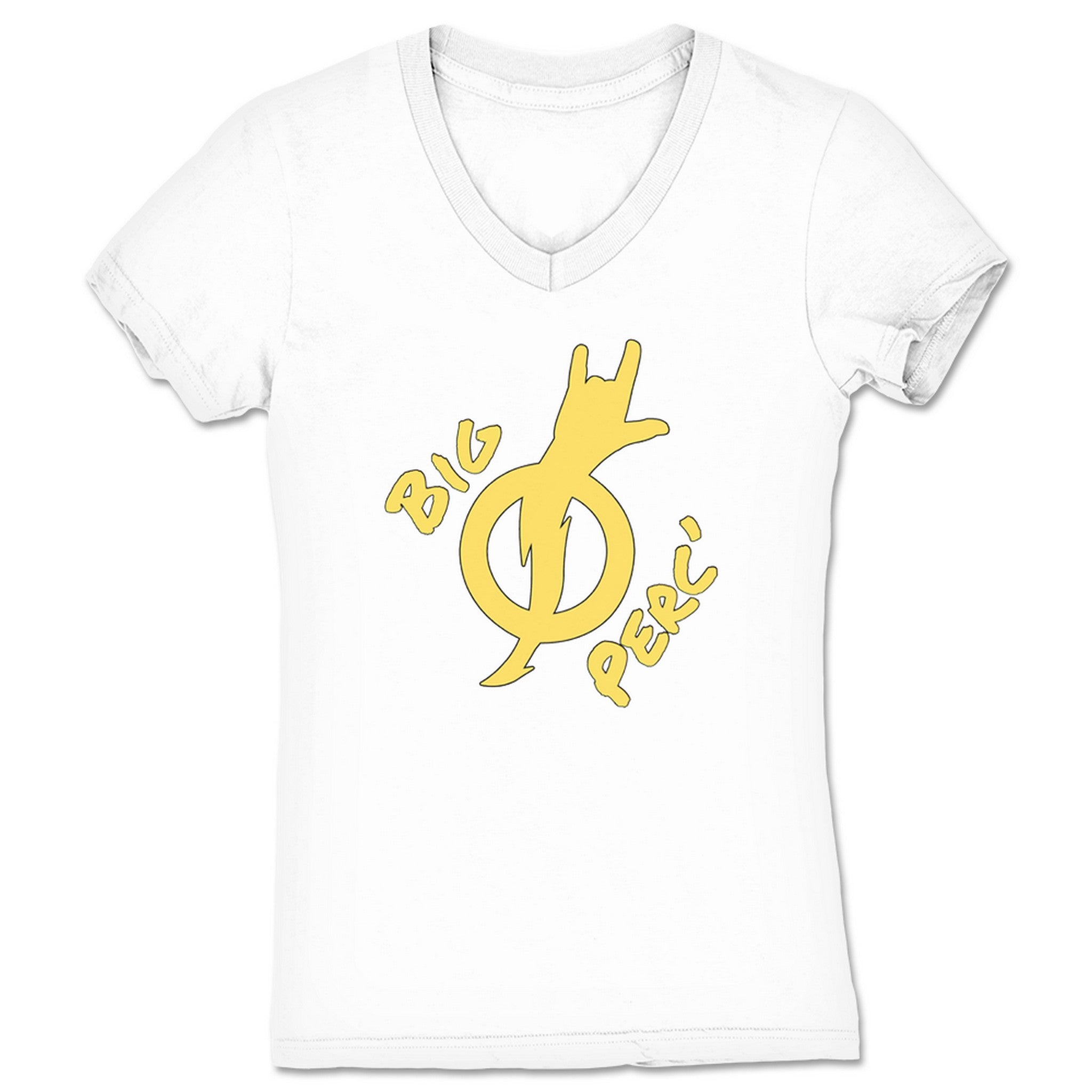 Big Perc' Static Perc' Women's V-Neck White