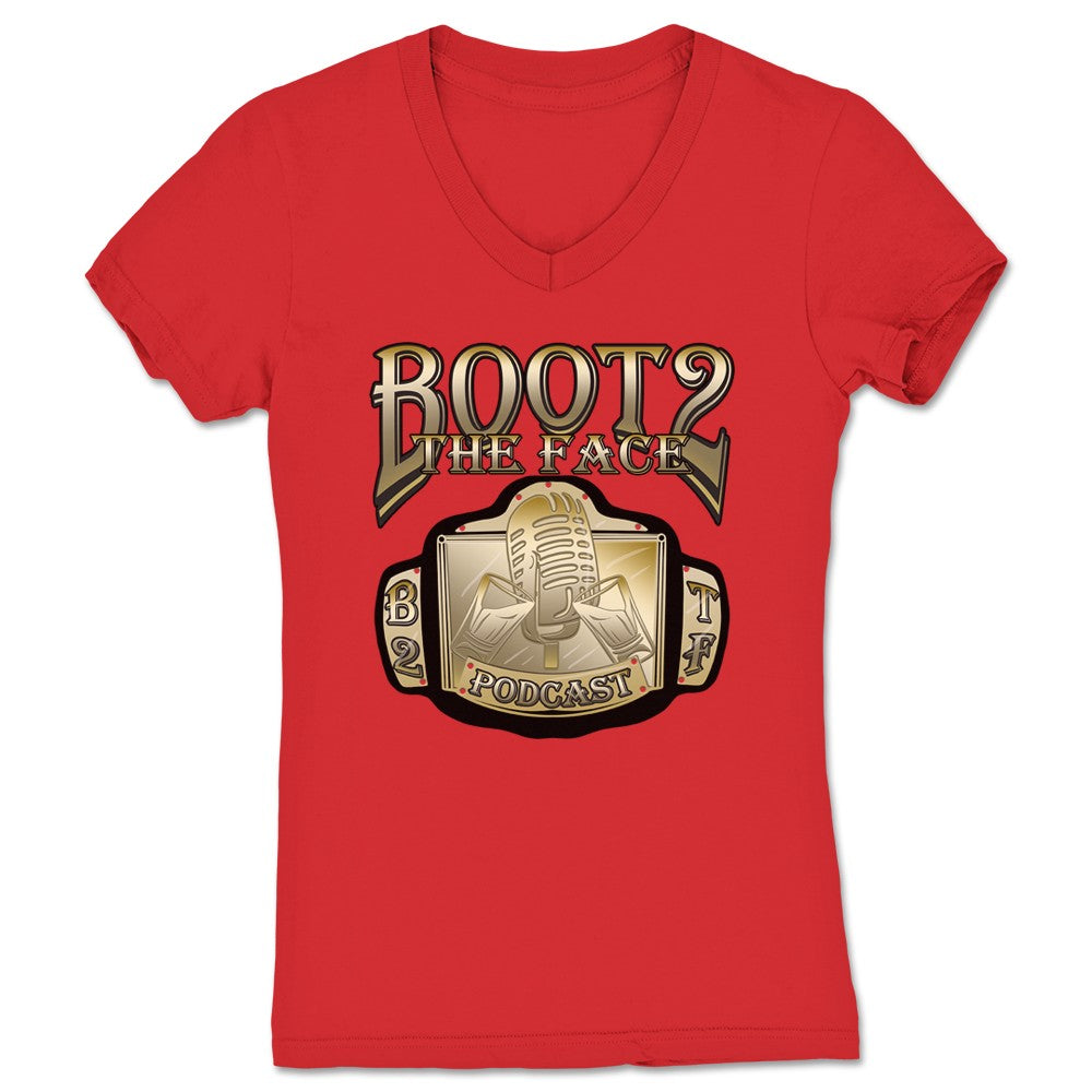 Boot 2 the Face B2TF Champions Women's V-Neck Red