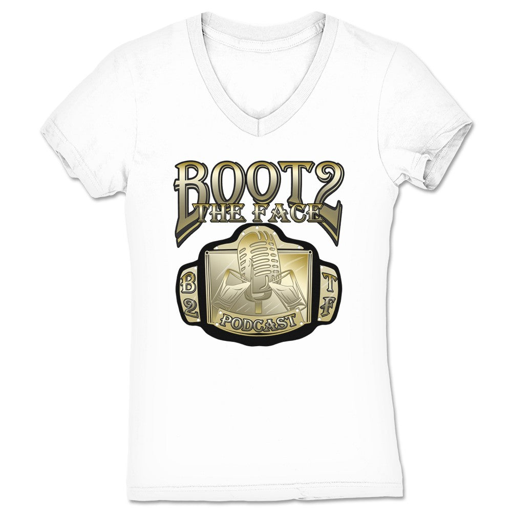 Boot 2 the Face B2TF Champions Women's V-Neck White