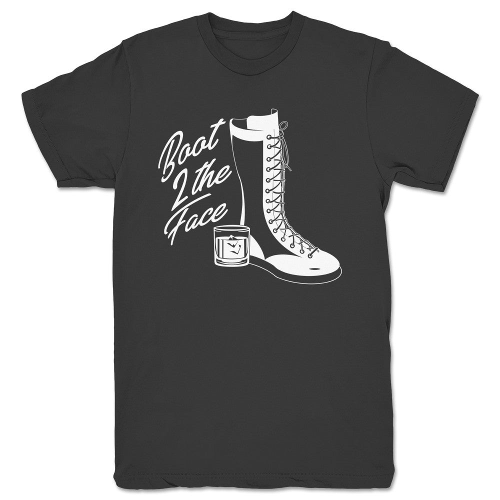 Boot 2 the Face Boot 2 the Face Unisex Tee Dark Grey