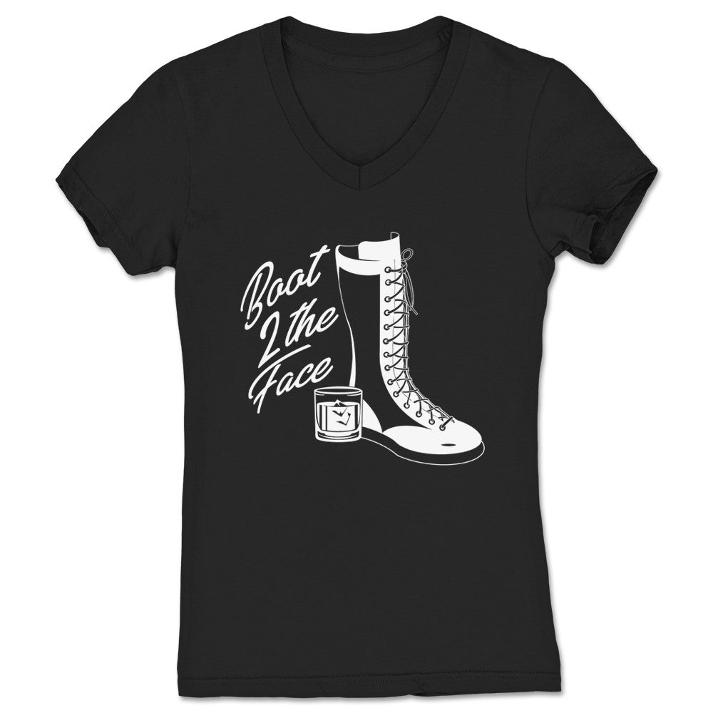 Boot 2 the Face Boot 2 the Face Women's V-Neck Black