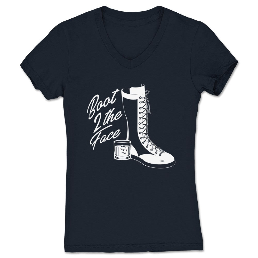 Boot 2 the Face Boot 2 the Face Women's V-Neck Navy