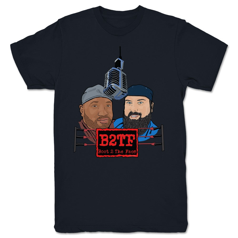 Boot 2 the Face Chris and Marty Unisex Tee Navy
