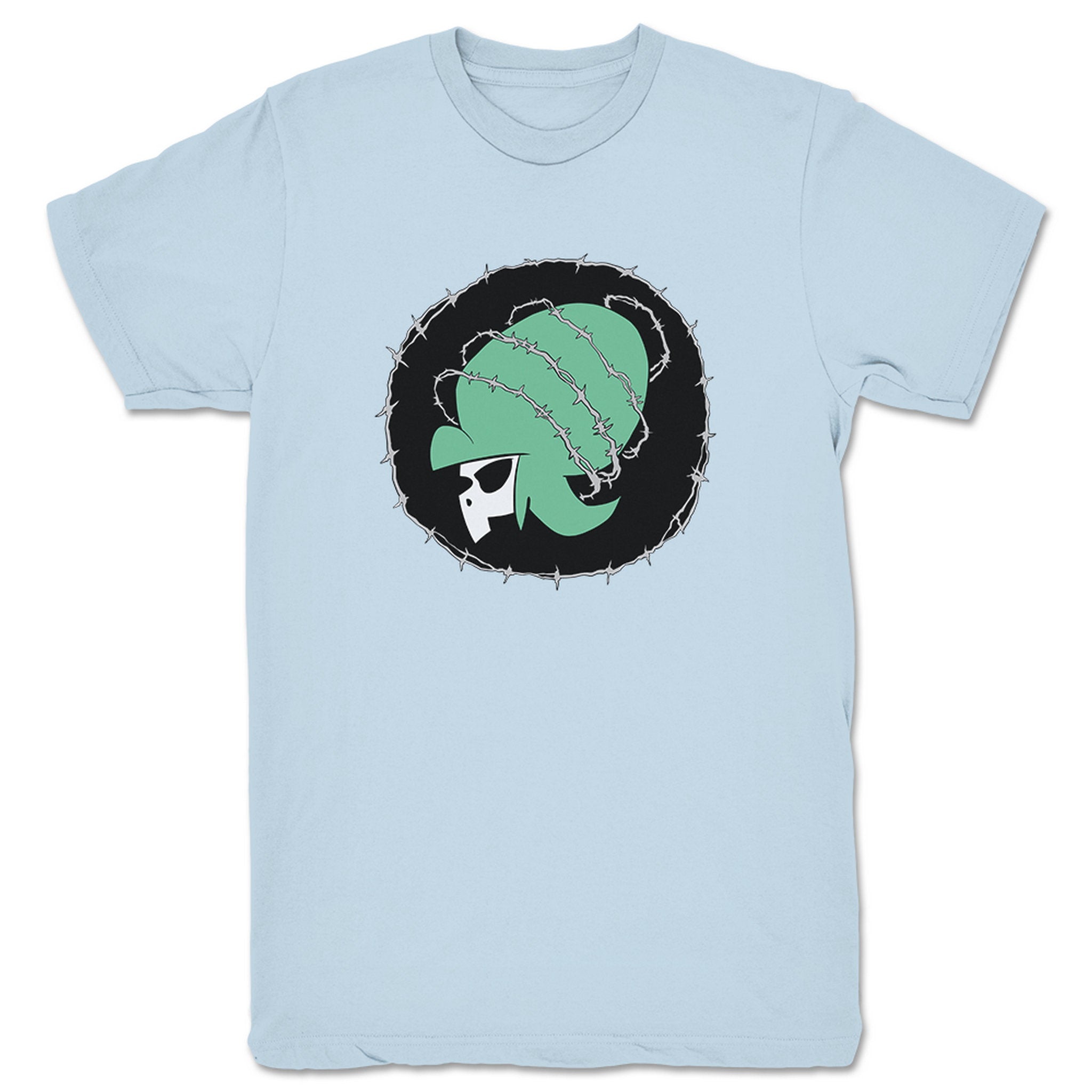 Botched Spot Barbwire Betty Unisex Tee Light Blue