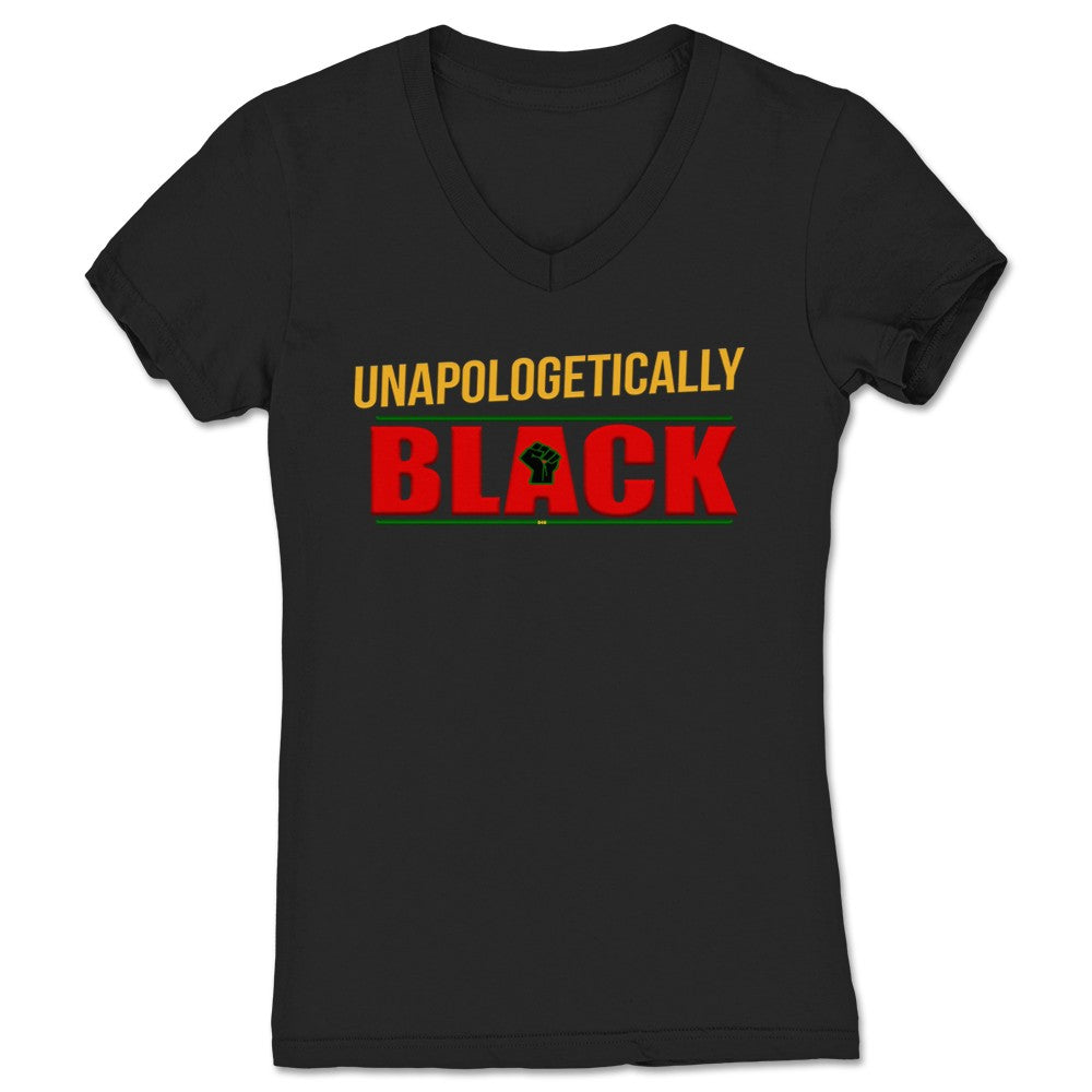 Brian Black Unapologetically Black 8:46 Women's V-Neck Black