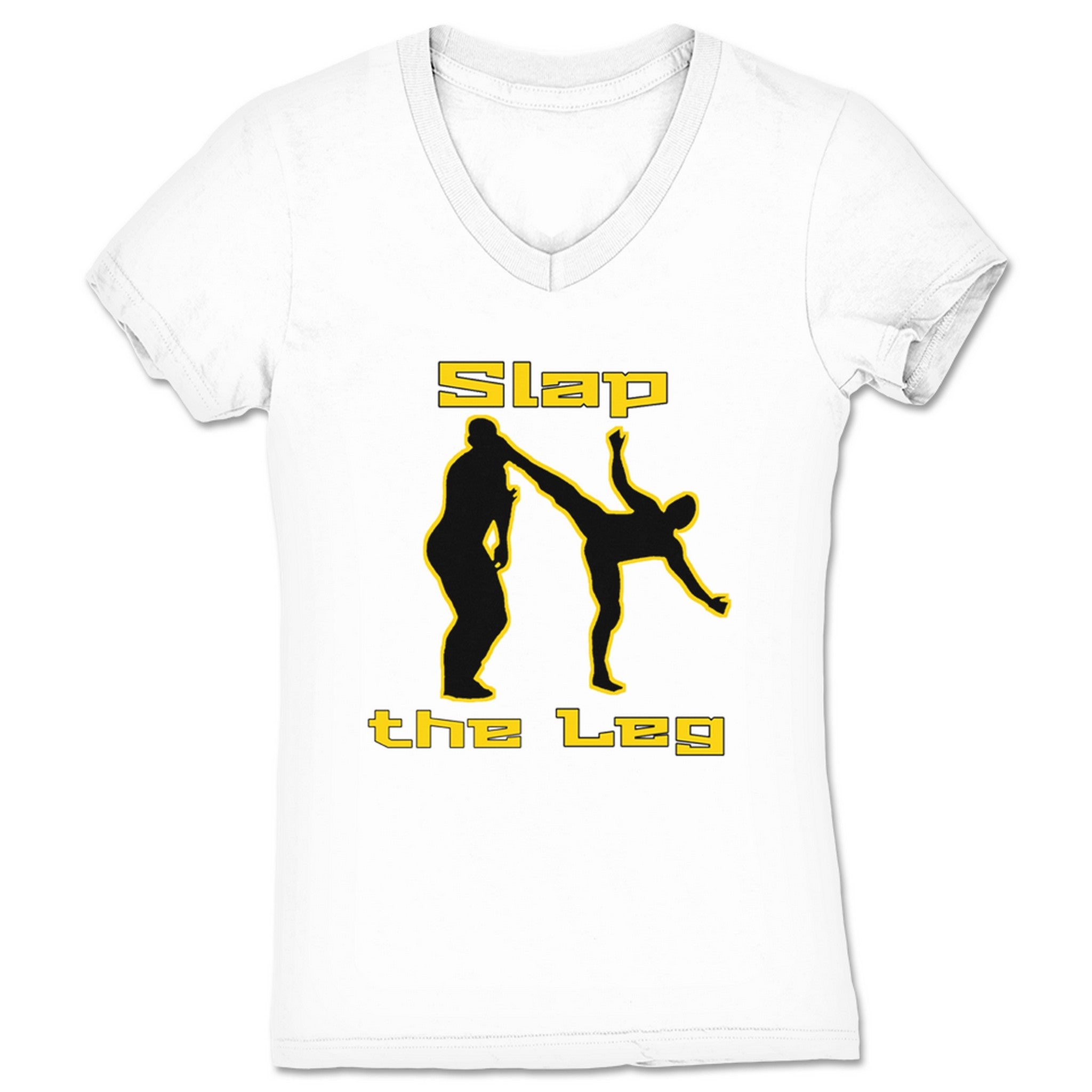 Brotherly Love Wrestling Slap the Leg Women's V-Neck White