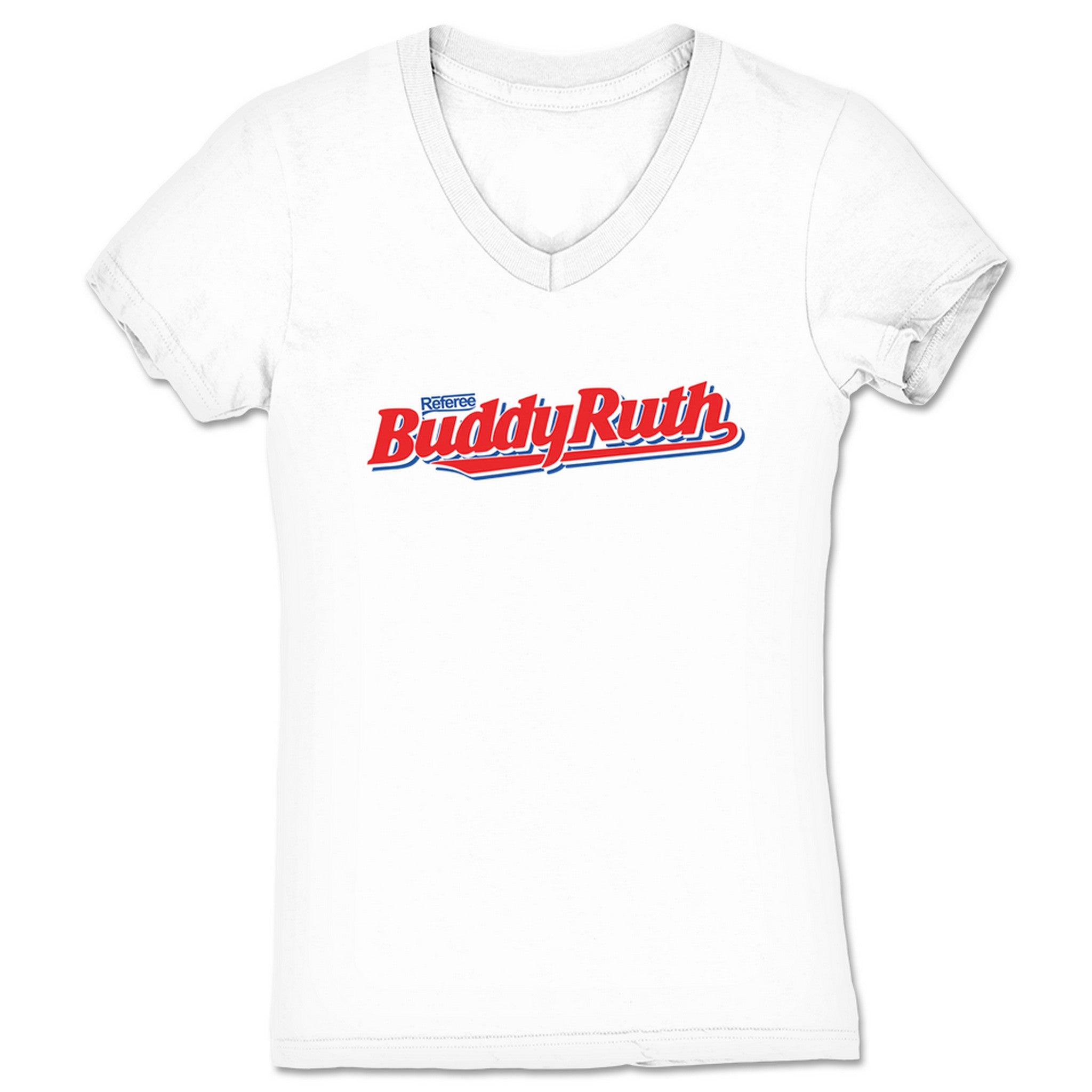 Buddy Ruth Buddy Ruth Classic Logo Women's V-Neck White
