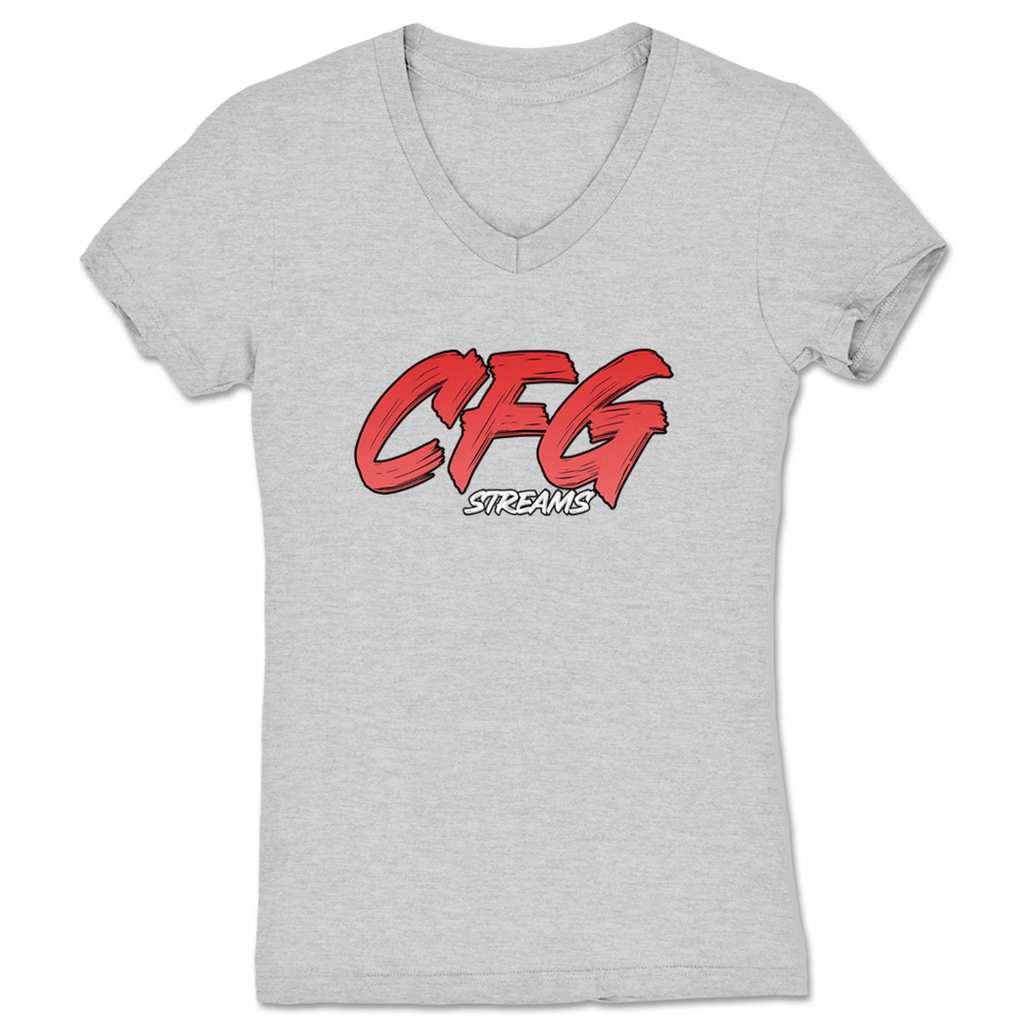 CFGstreams CFGstreams 2022 Logo Women's V-Neck Heather Grey
