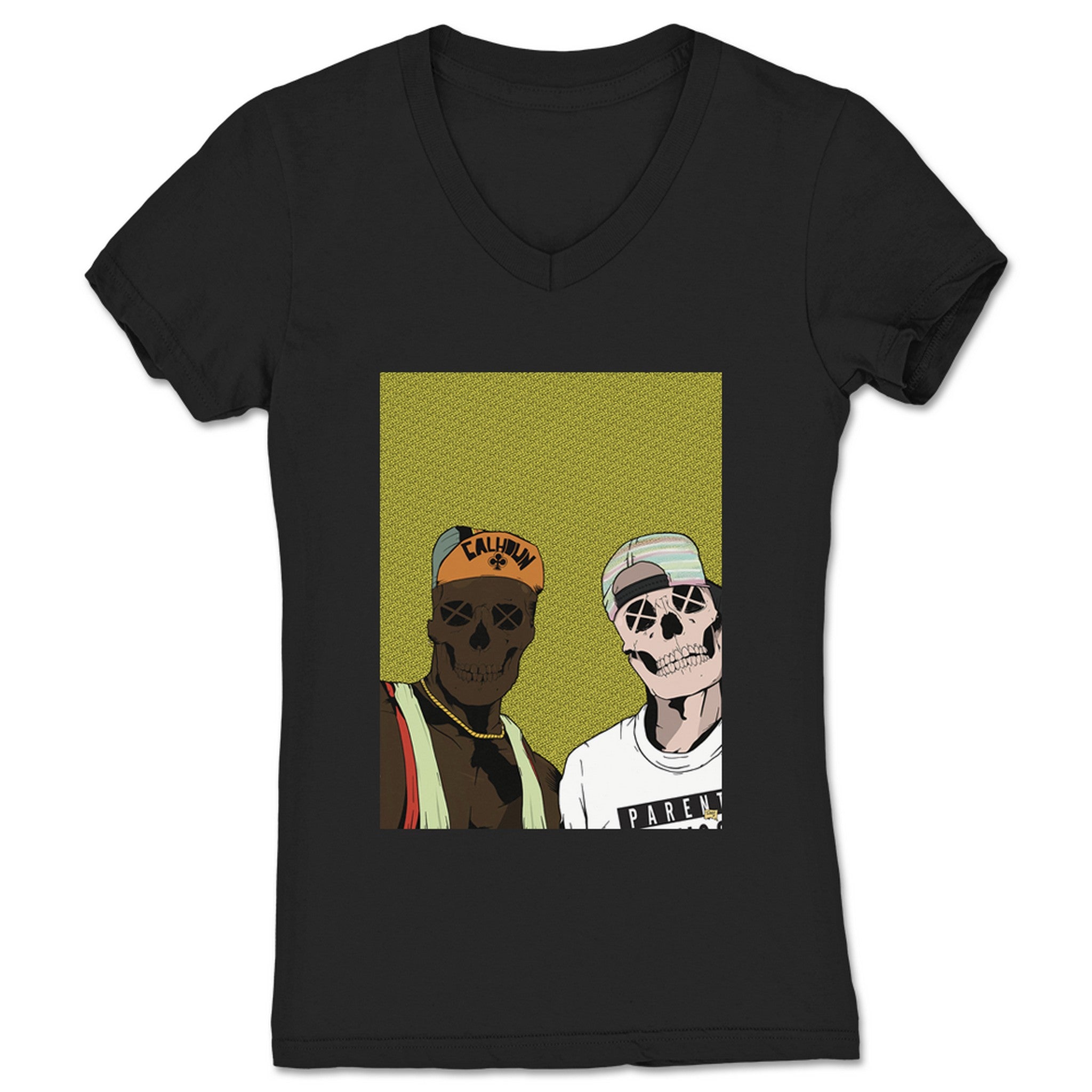 Calhoun Tubbs Can't Jump Women's V-Neck Black