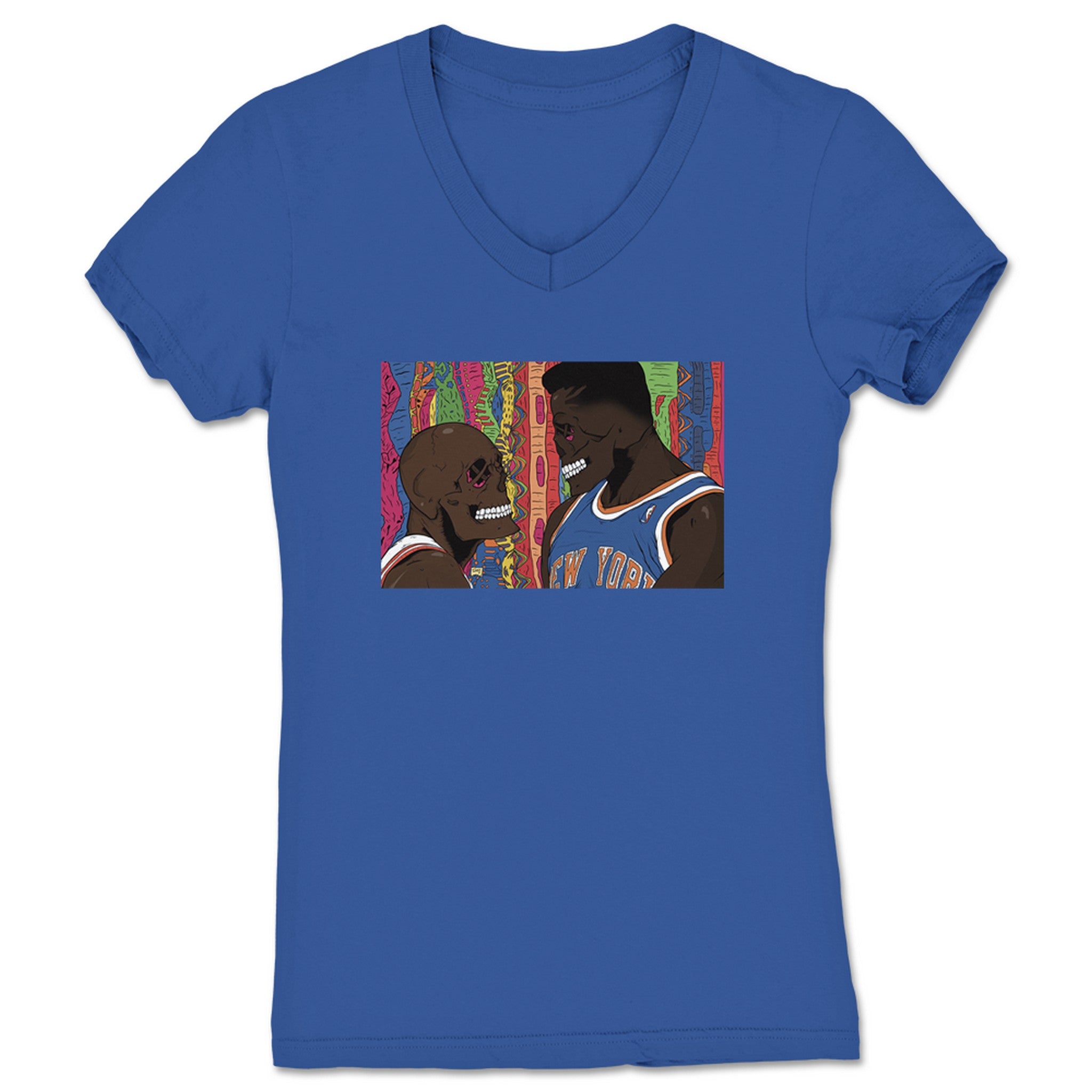 Calhoun Tubbs Pat vs Jordan Women's V-Neck Royal Blue