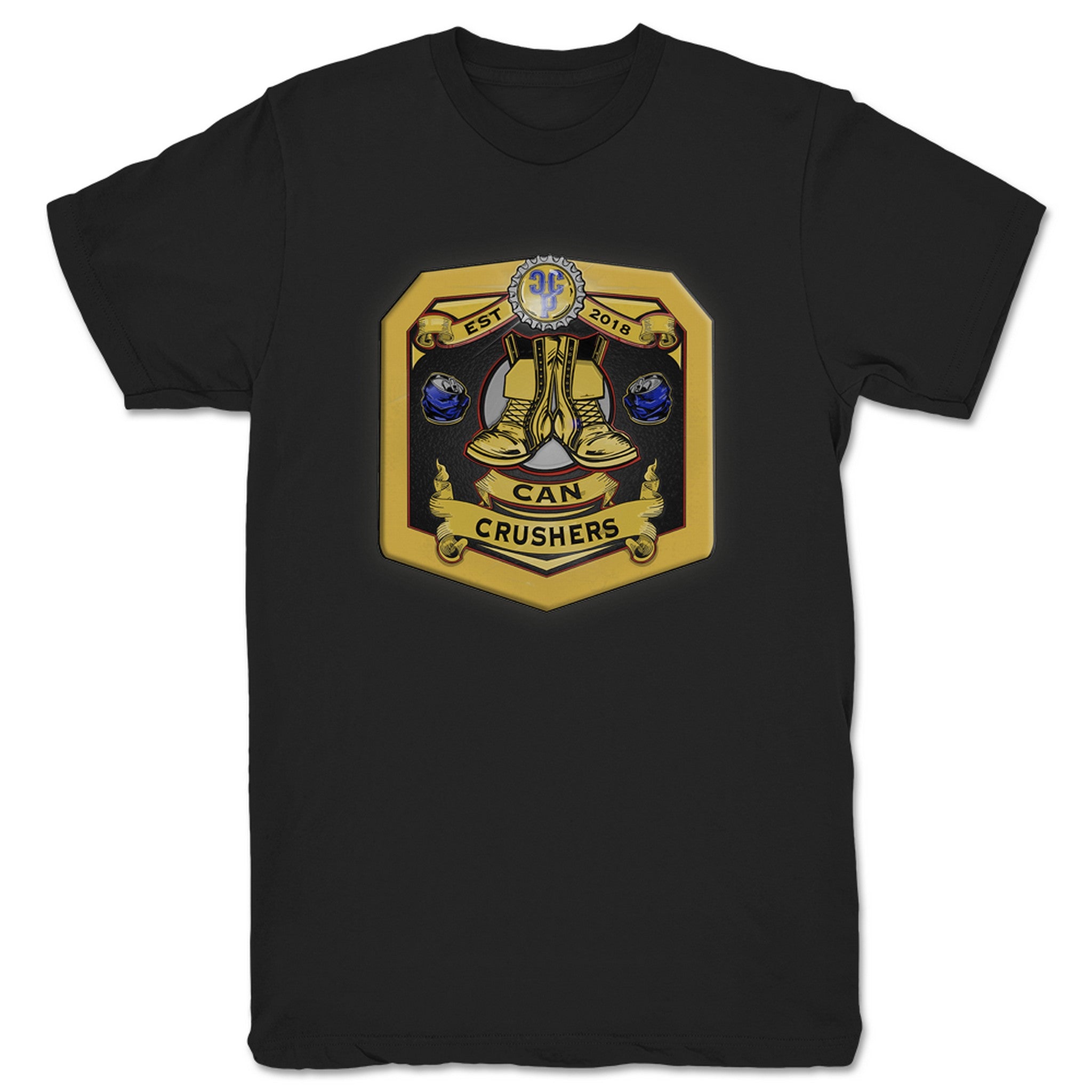 Can Crushers Wrestling Podcast Can Crushers Unisex Tee Black