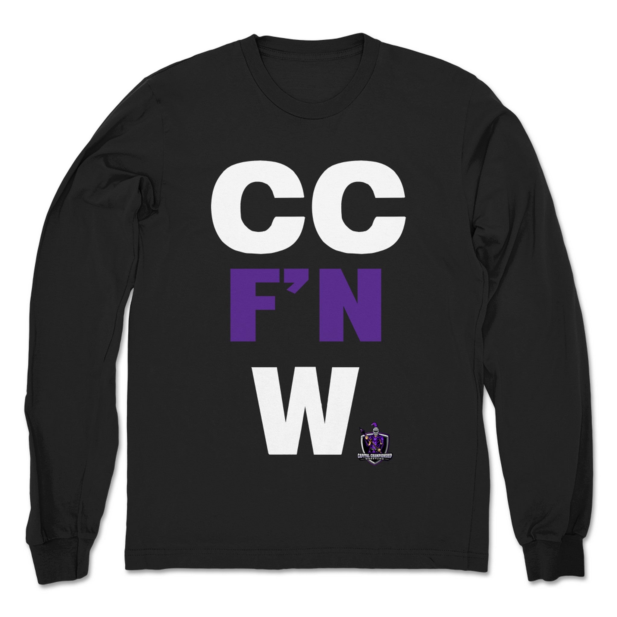 Capital Championship Wrestling CC F'N W Unisex Long Sleeve Black