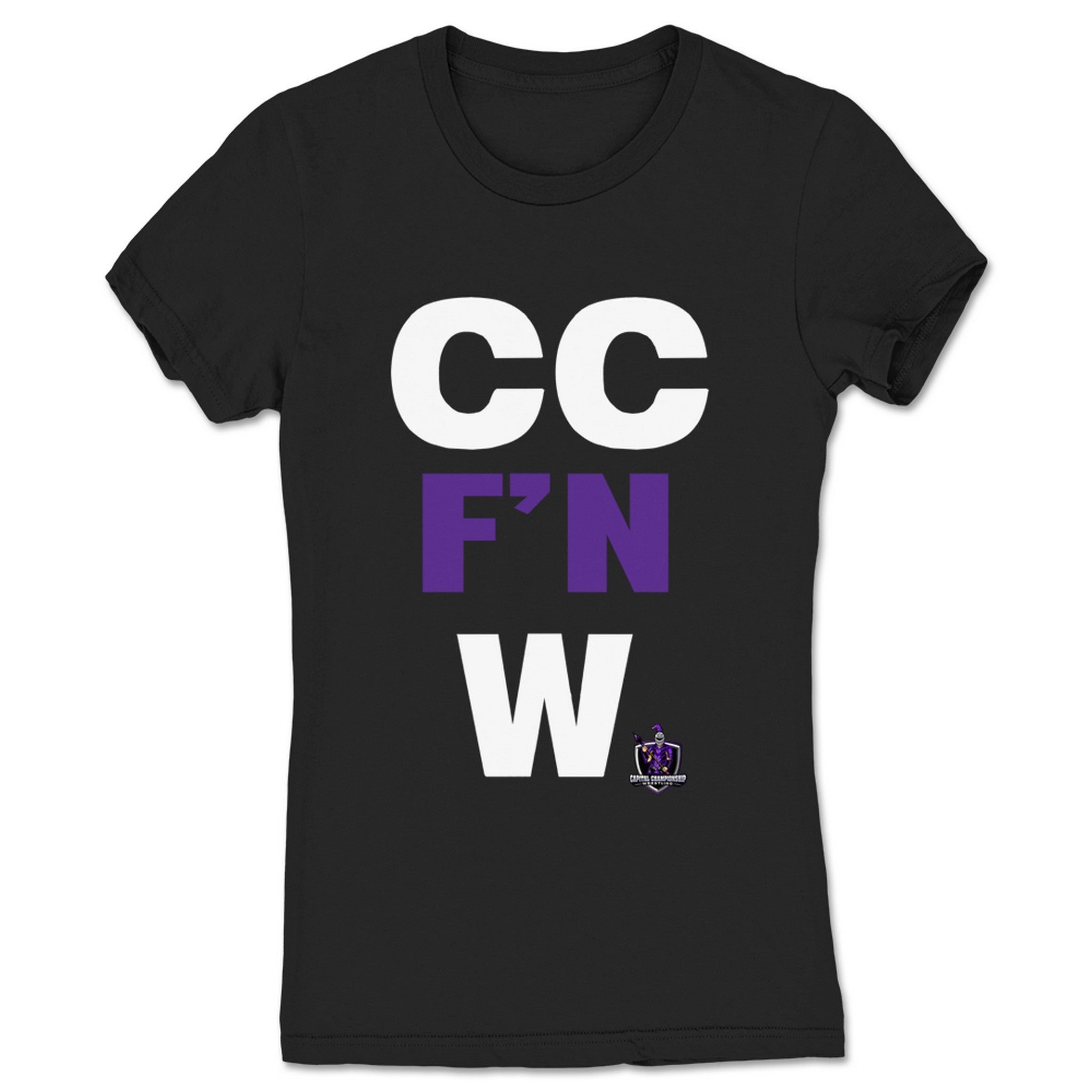 Capital Championship Wrestling CC F'N W Women's Tee Black