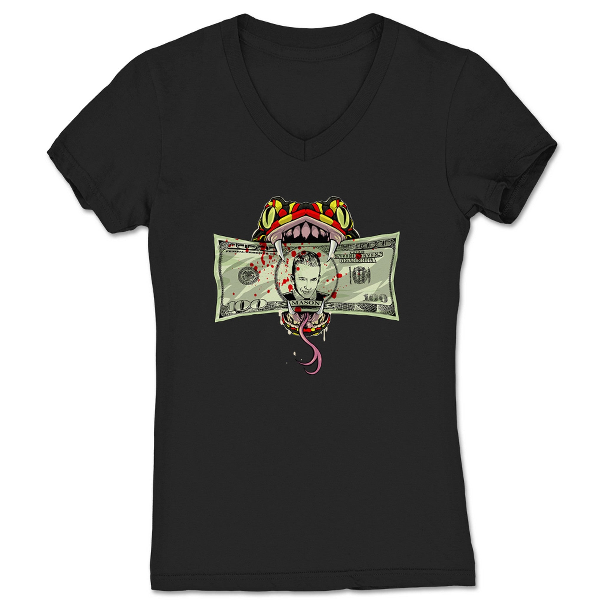 Charles Mason Kill a Fellow Women's V-Neck Black