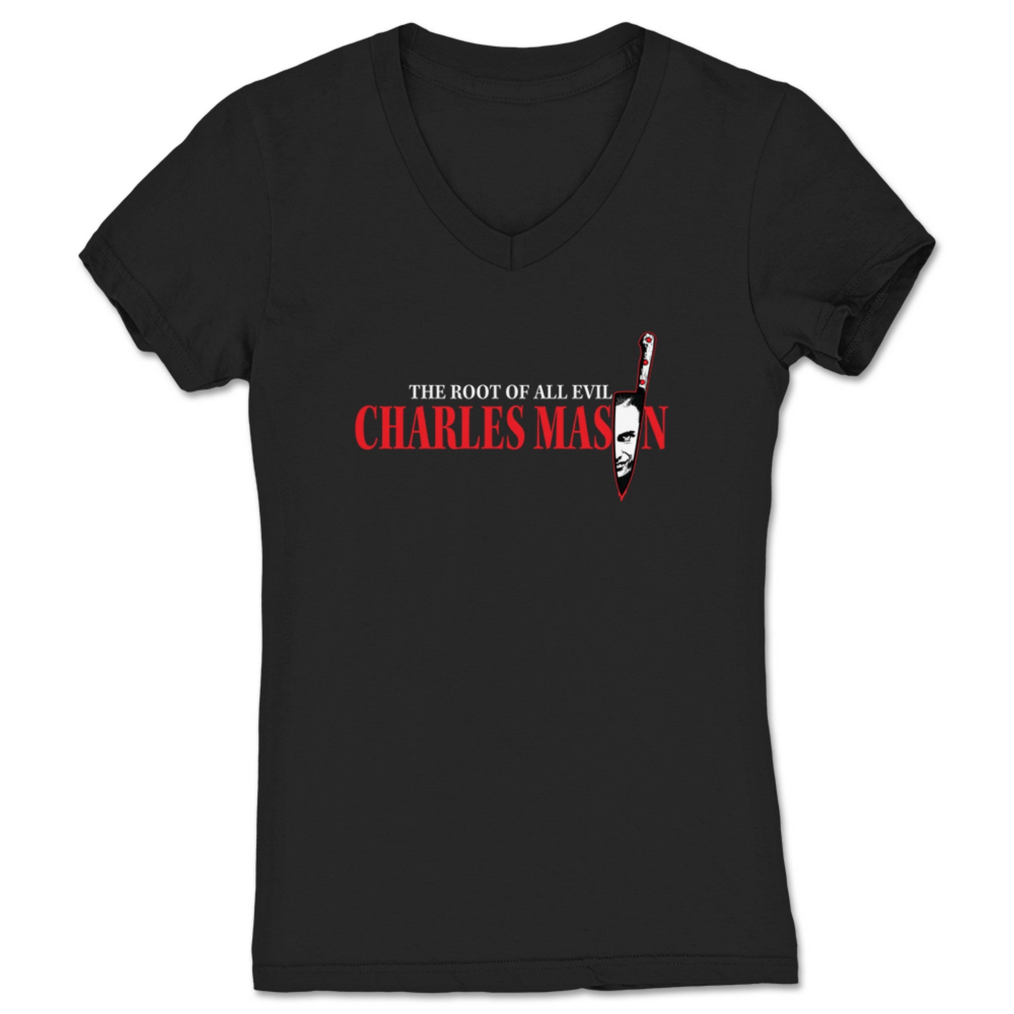 Charles Mason MASON LOGO Women's V-Neck Black