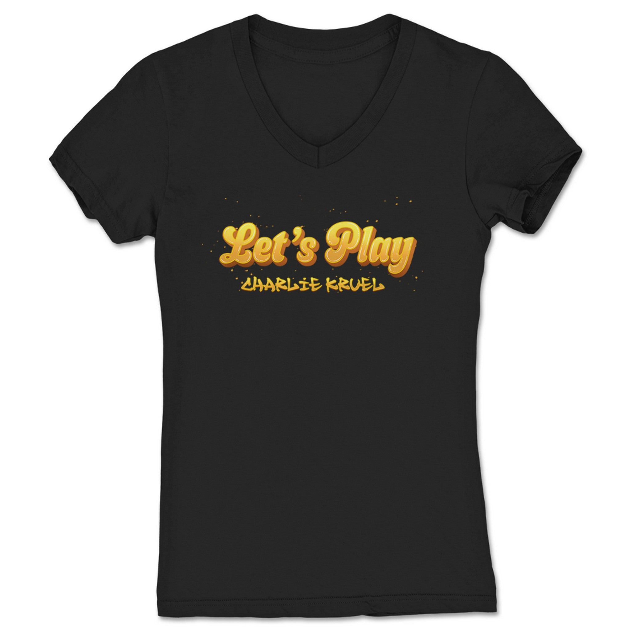 Charlie Kruel LET'S PLAY Women's V-Neck Black