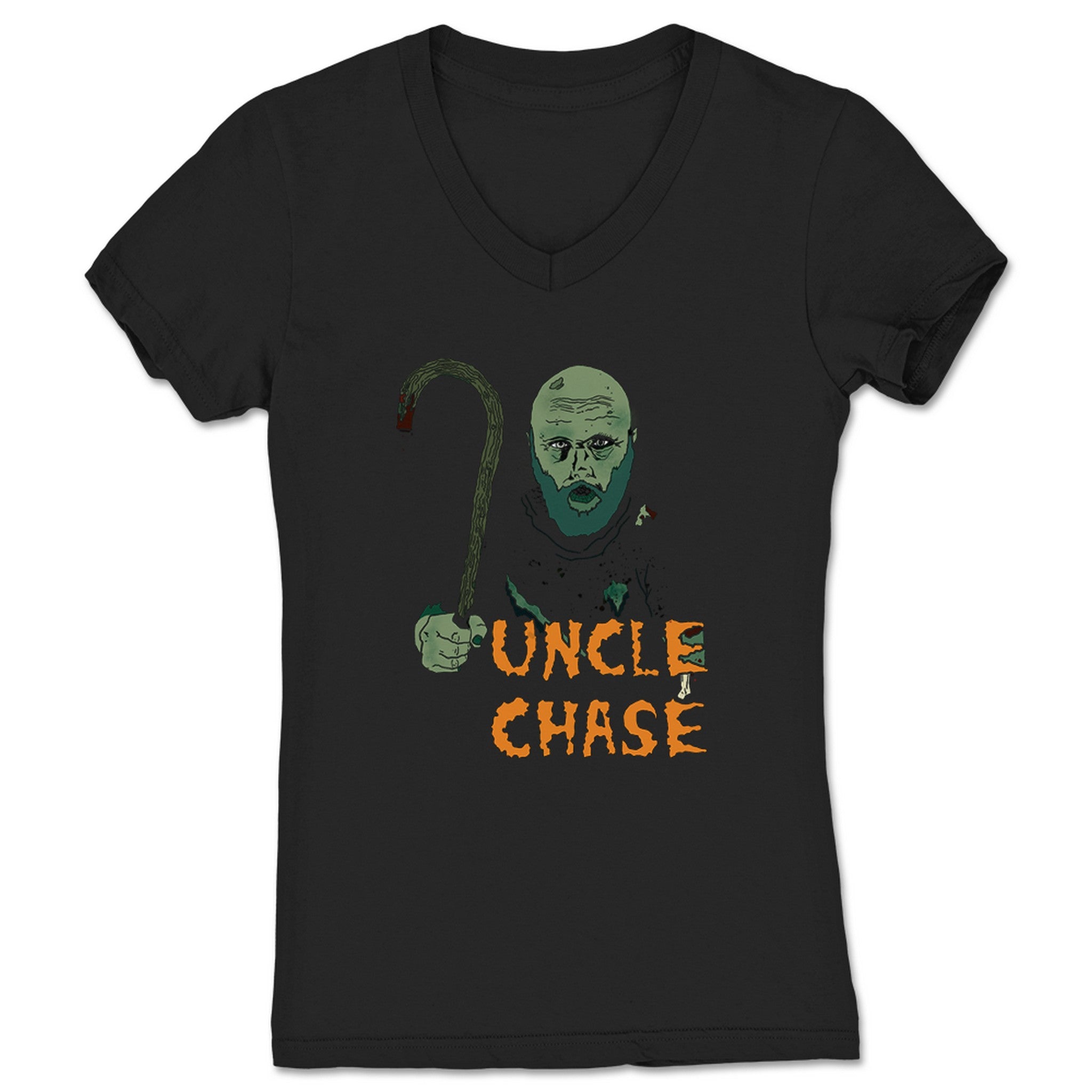 Chase Burnett Uncle Chasin' You Women's V-Neck Black