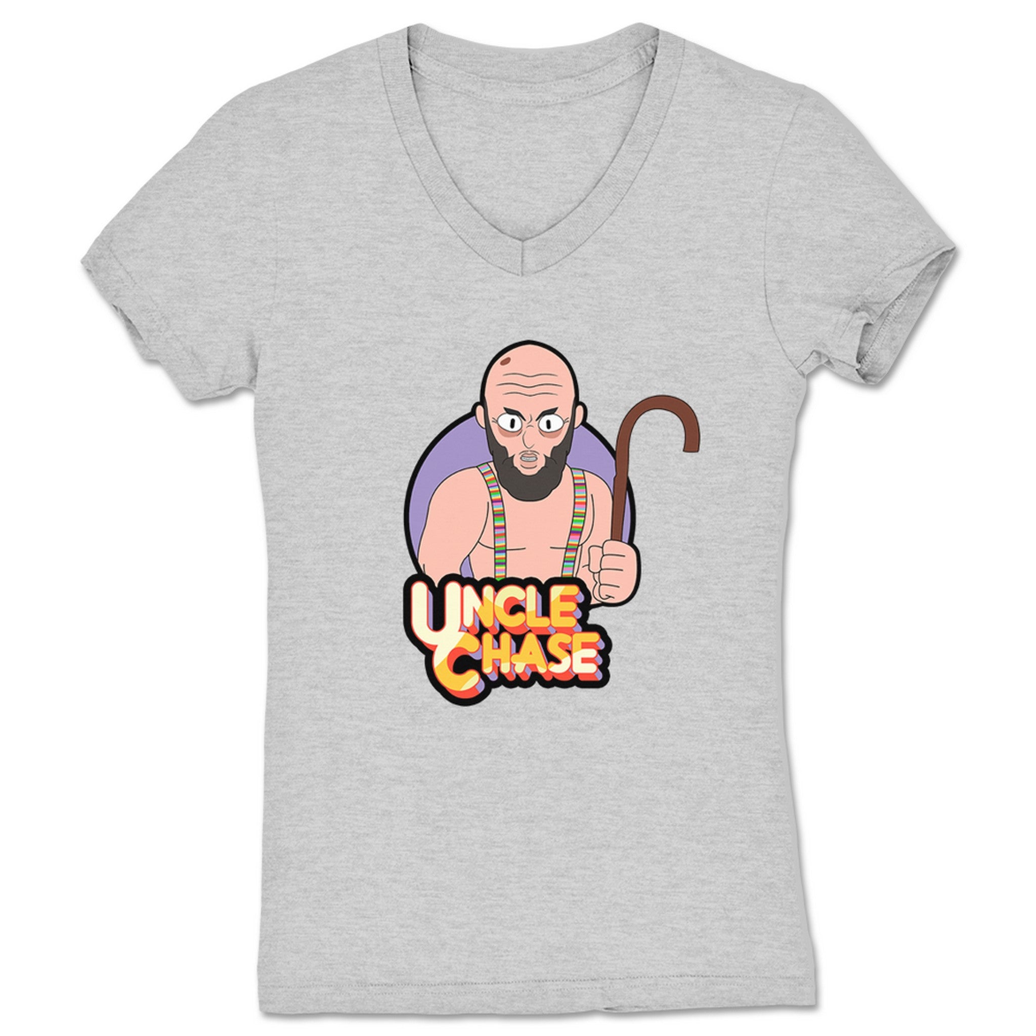 Chase Burnett Uncle Universe Women's V-Neck Heather Grey